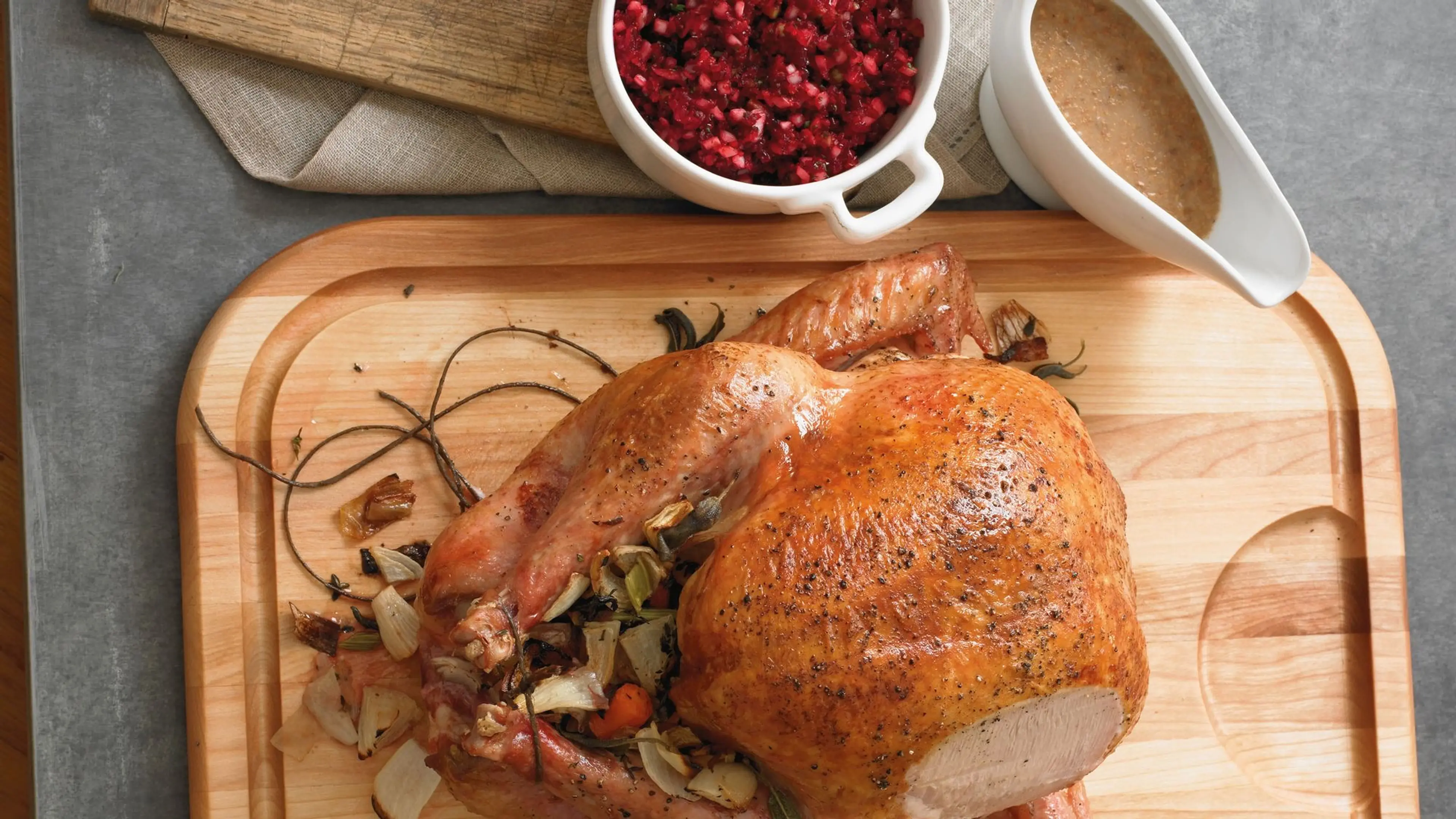 Juniper-Brined Roast Turkey with Chanterelle Mushroom Gravy