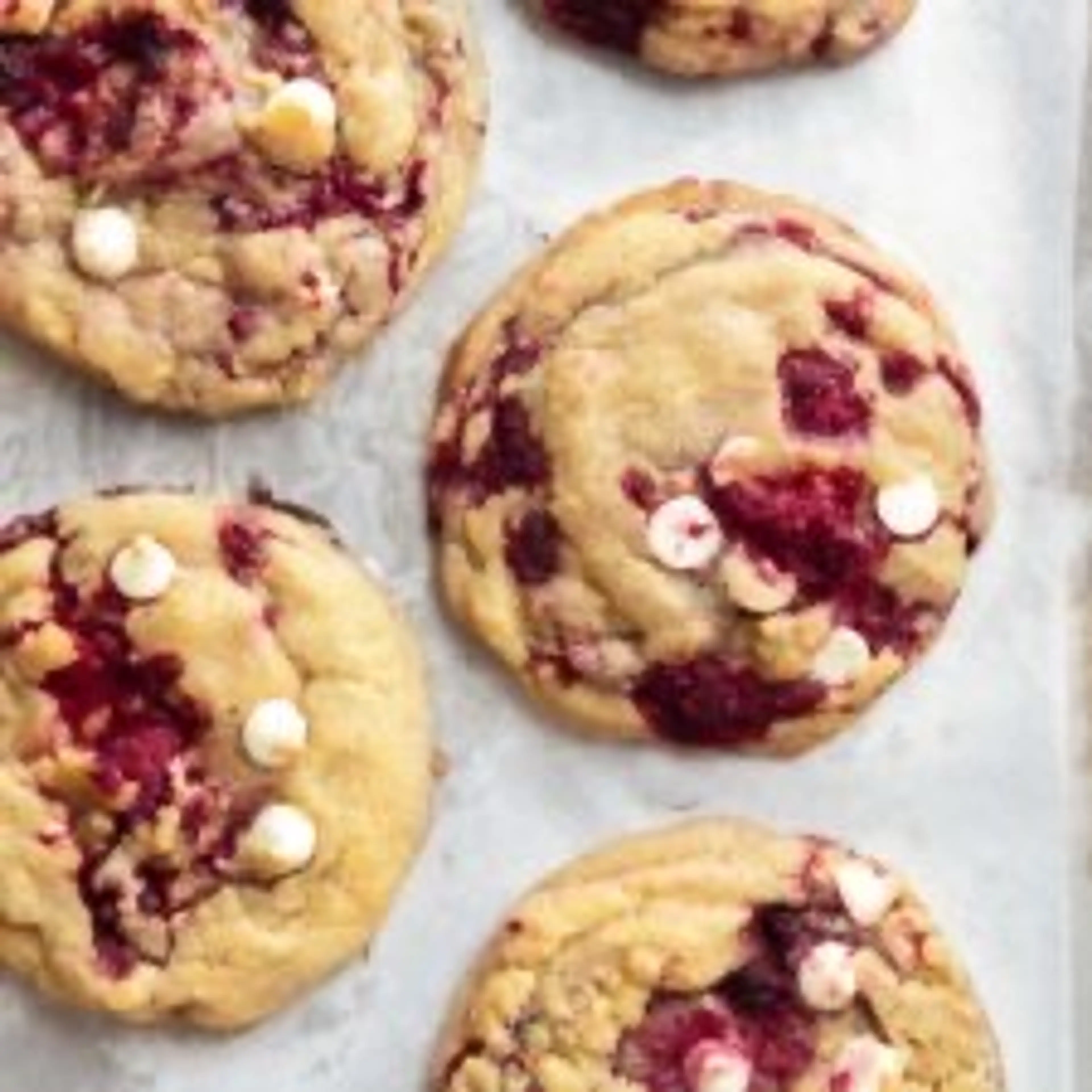 White Chocolate Raspberry Cookies
