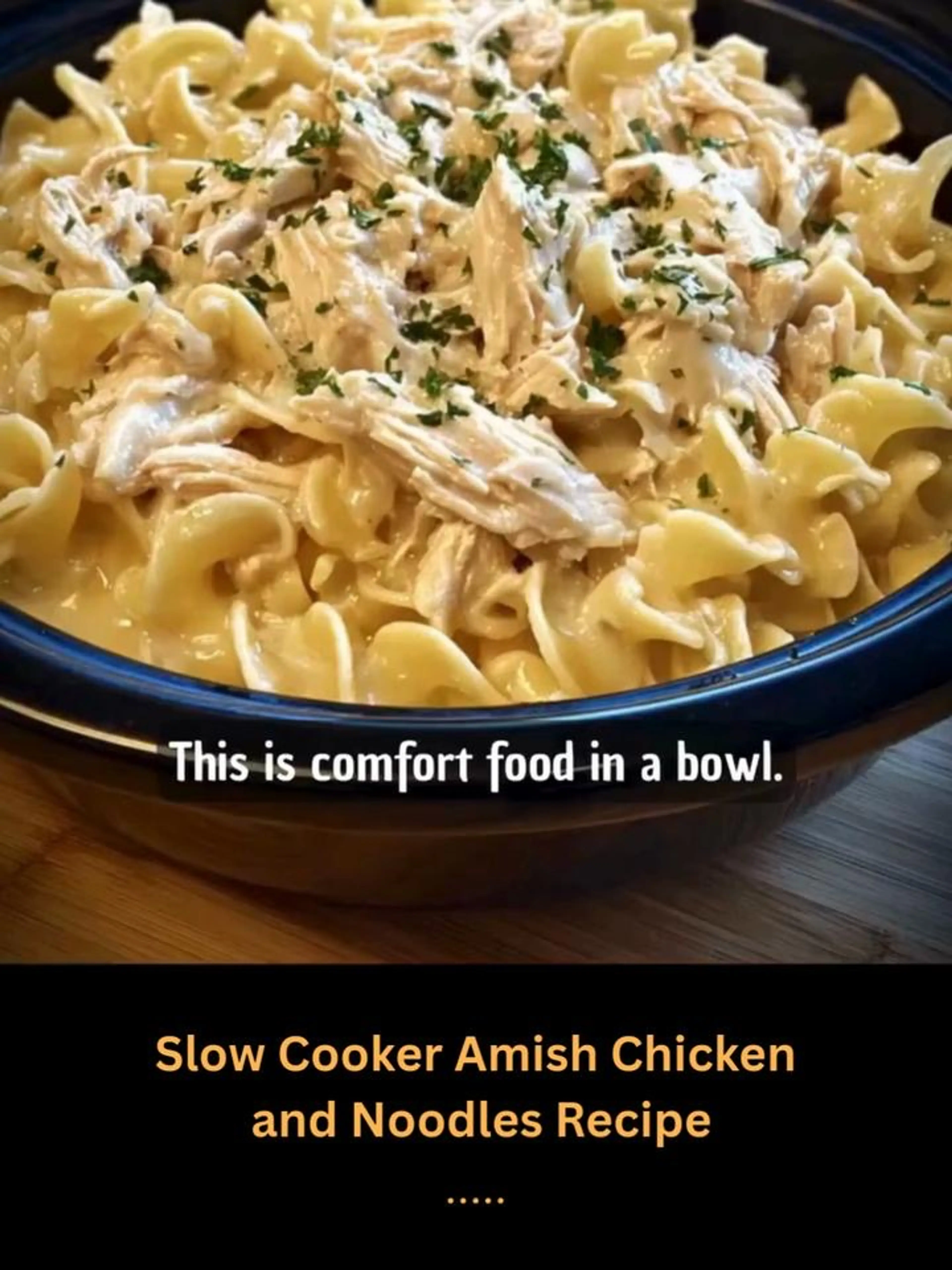 Slow Cooker Amish Chicken and Noodles