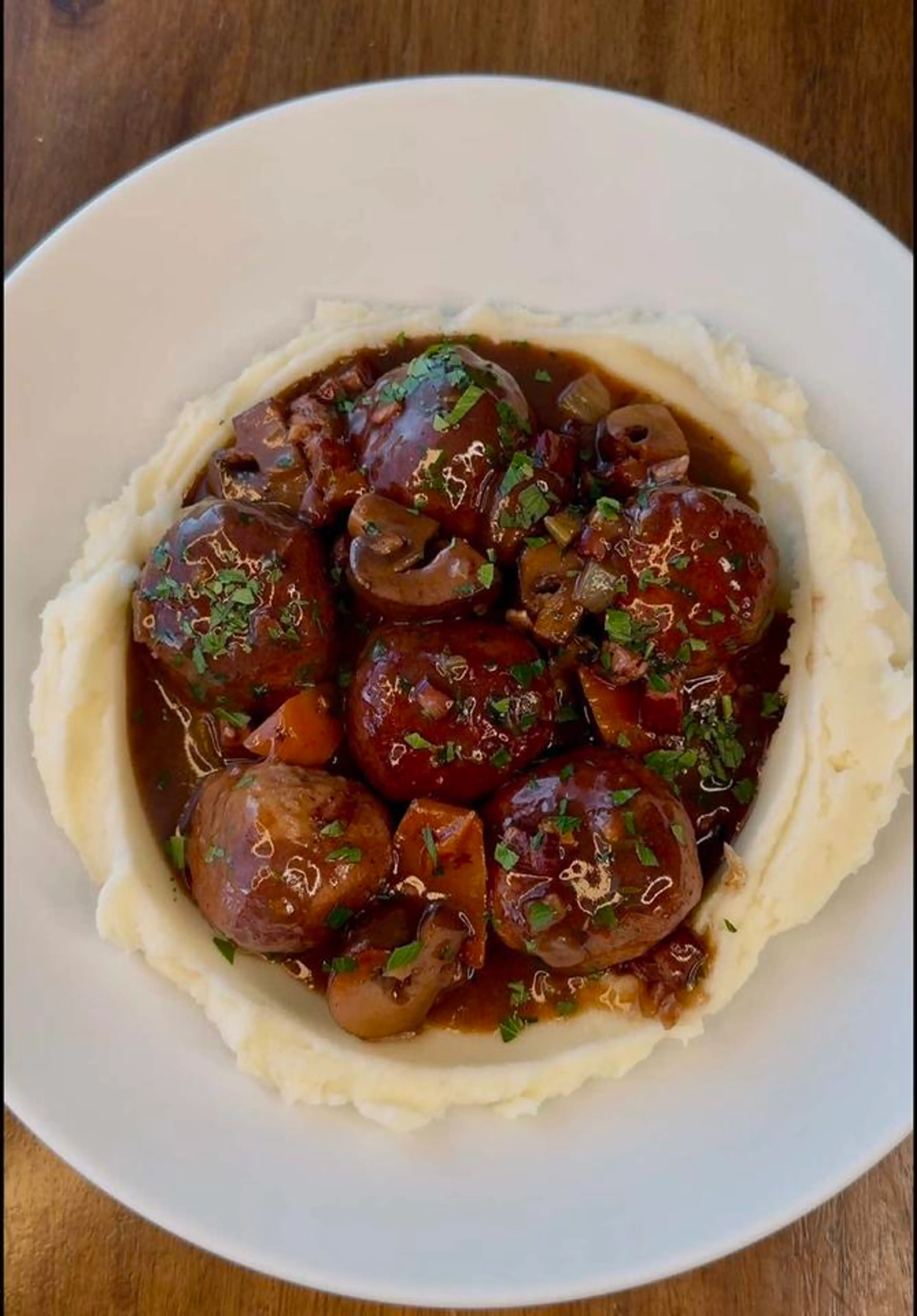 Coq Au Vin Meatballs