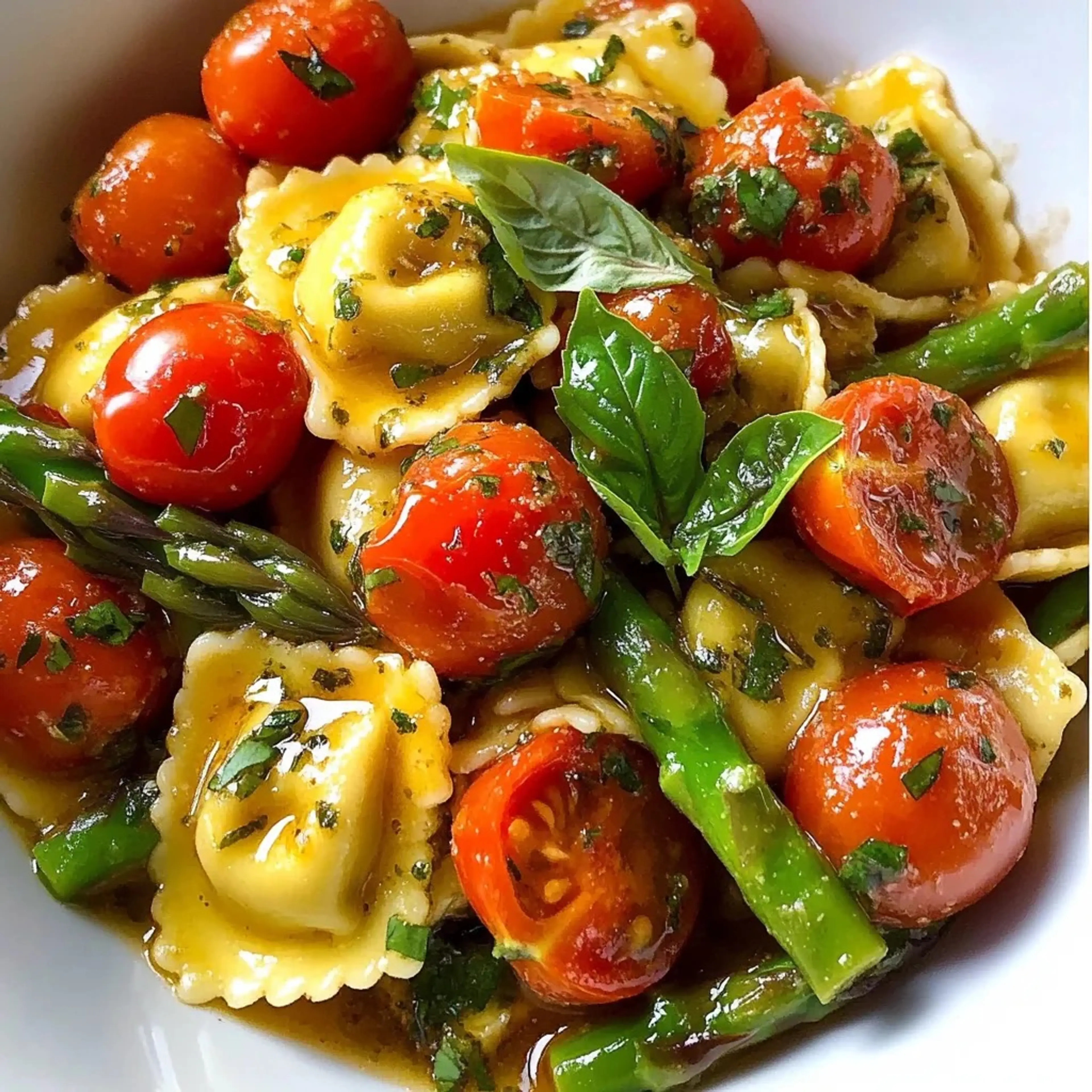 Ravioli Tomatoes Asparagus
