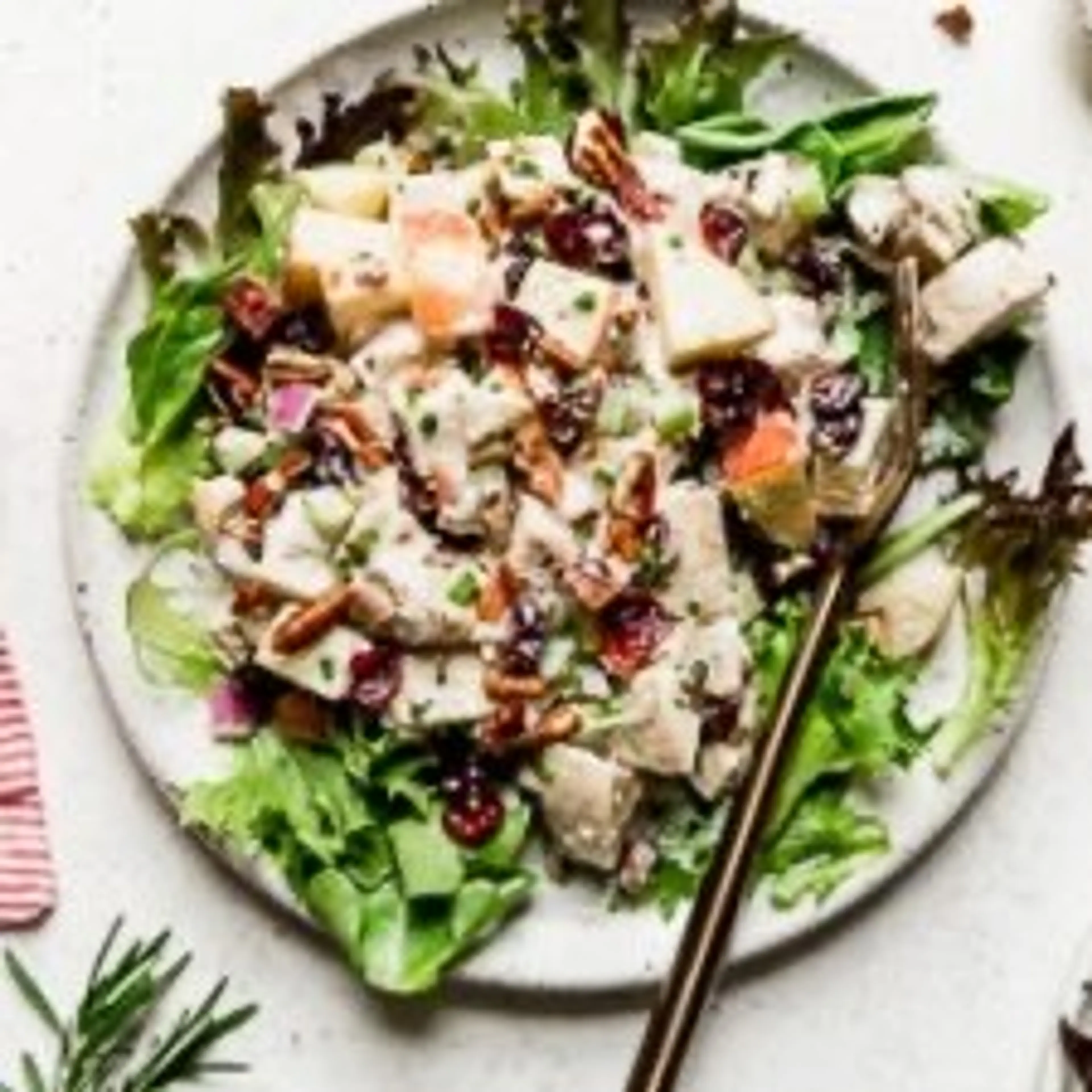 Cranberry Chicken Salad with Apples and Pecans