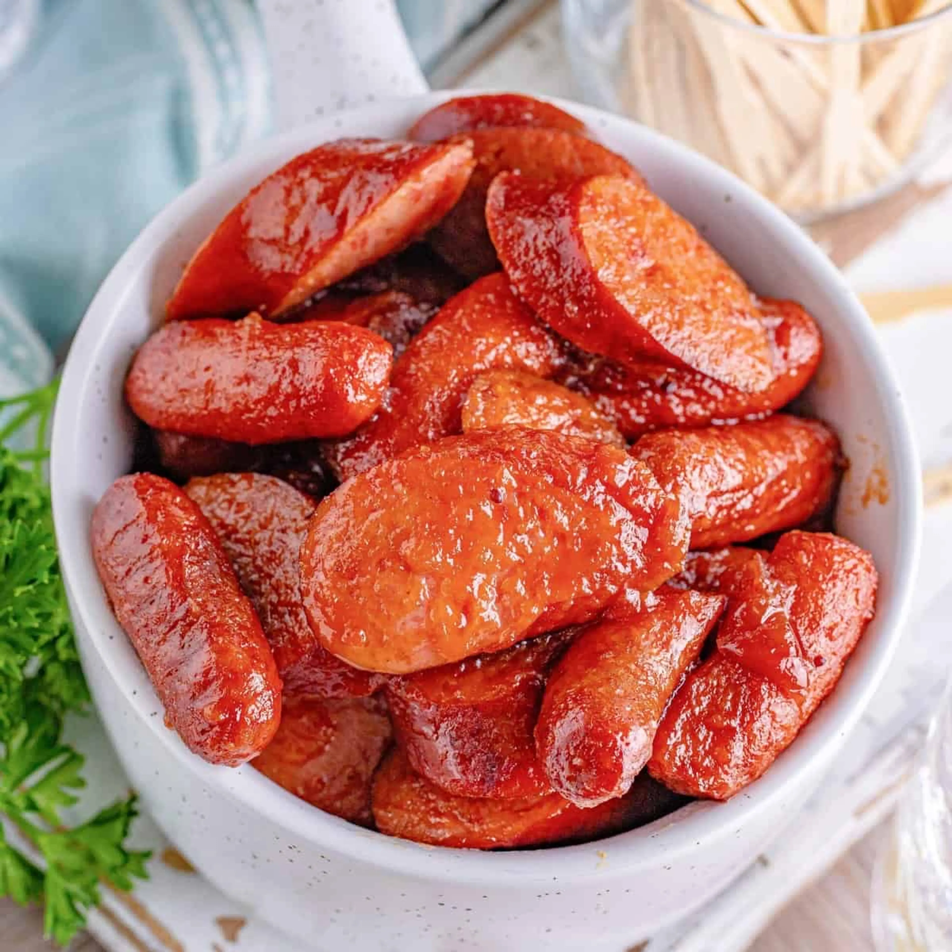 Crock Pot Glazed Sausages