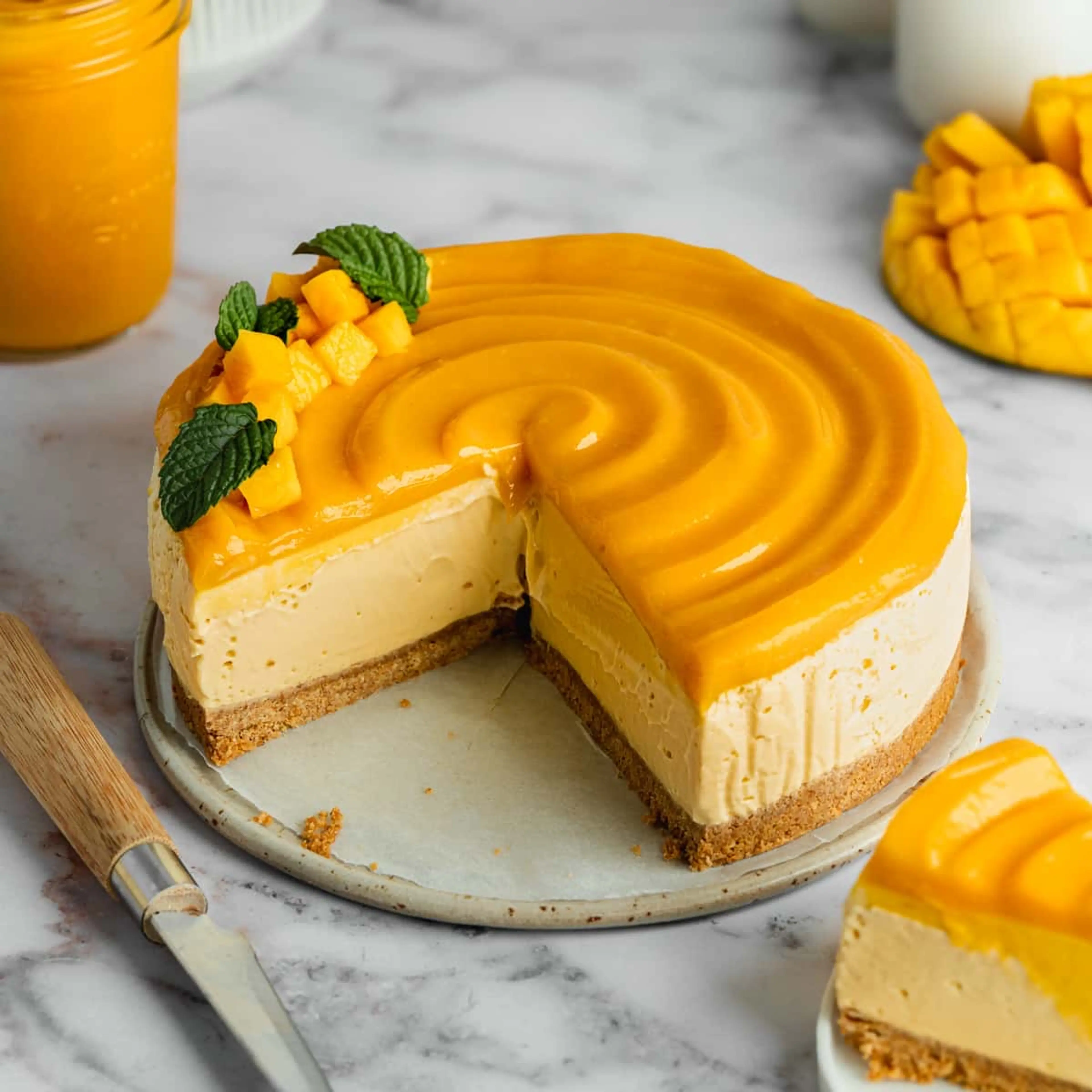 Vegan Mango Cheesecake