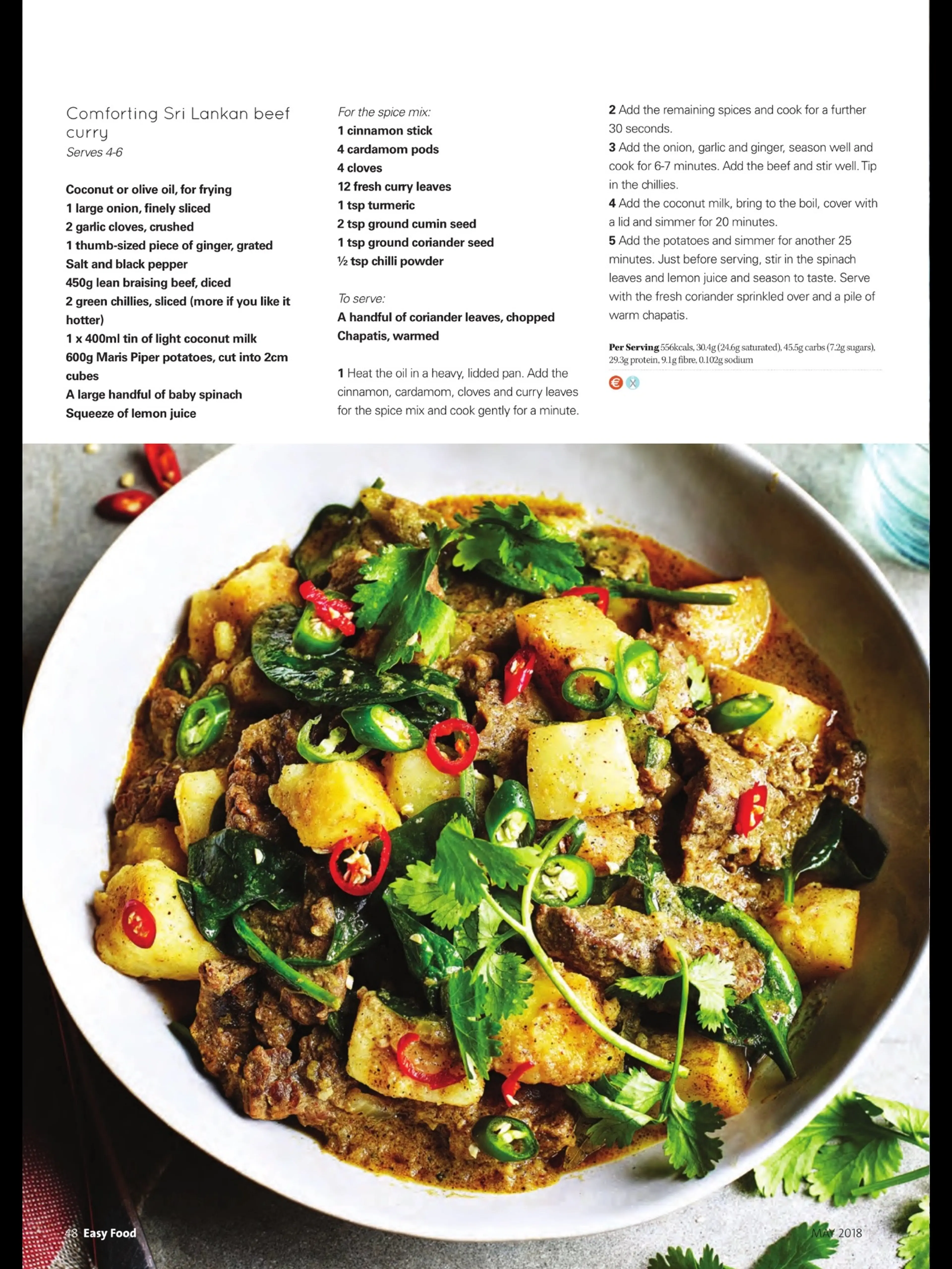 Comforting Sri Lankan beef curry