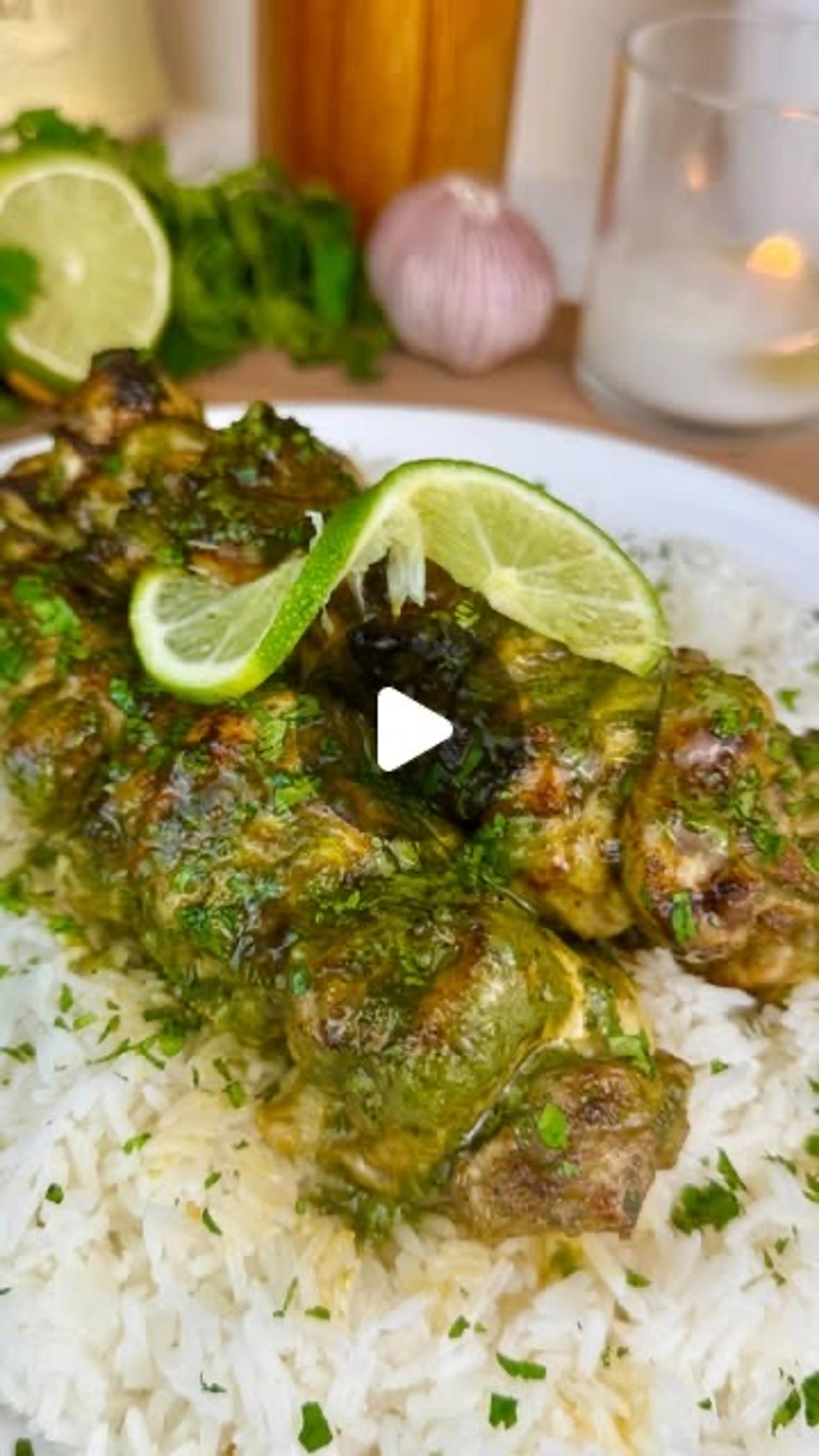 Simple Cilantro Lime Chicken Skewers