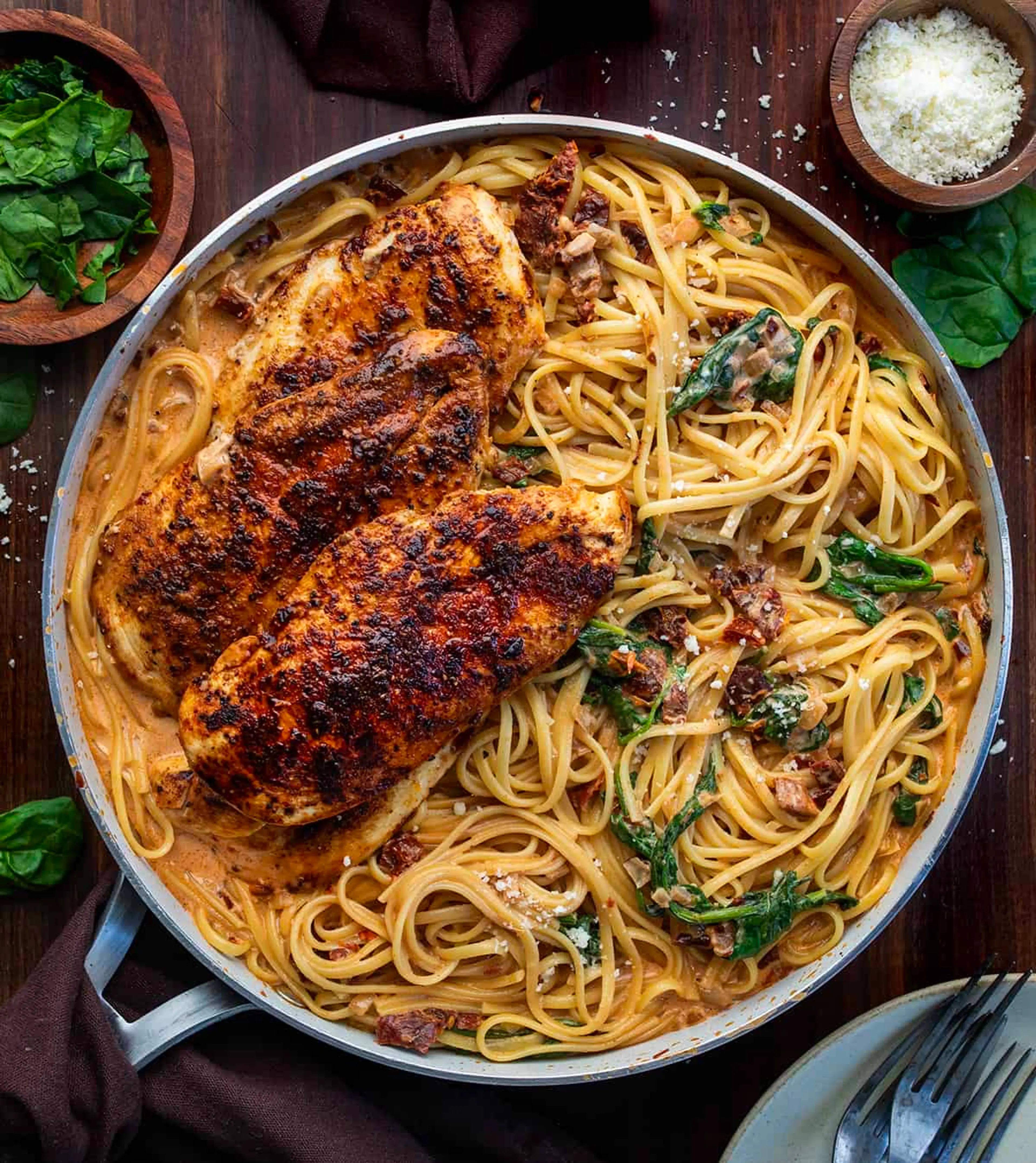 Spicy Tuscan Chicken Pasta