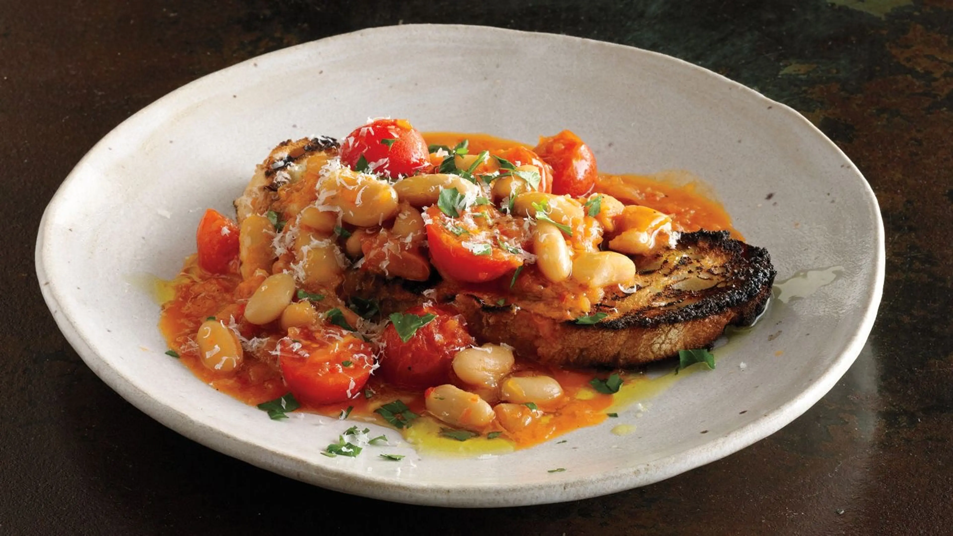 White Bean Ragout with Toast