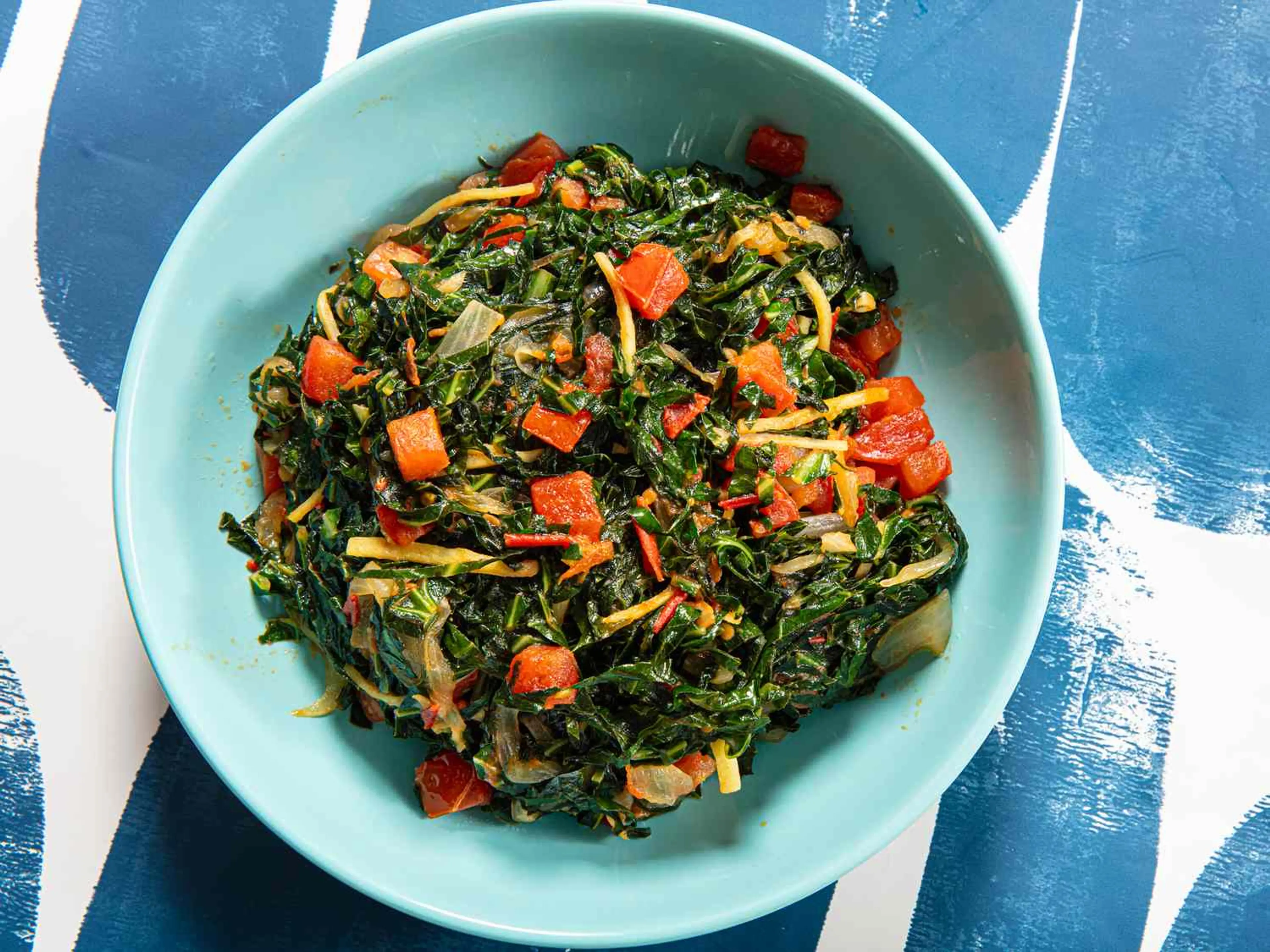 Sukuma Wiki (Kenyan Sautéed Collard Greens With Tomatoes and