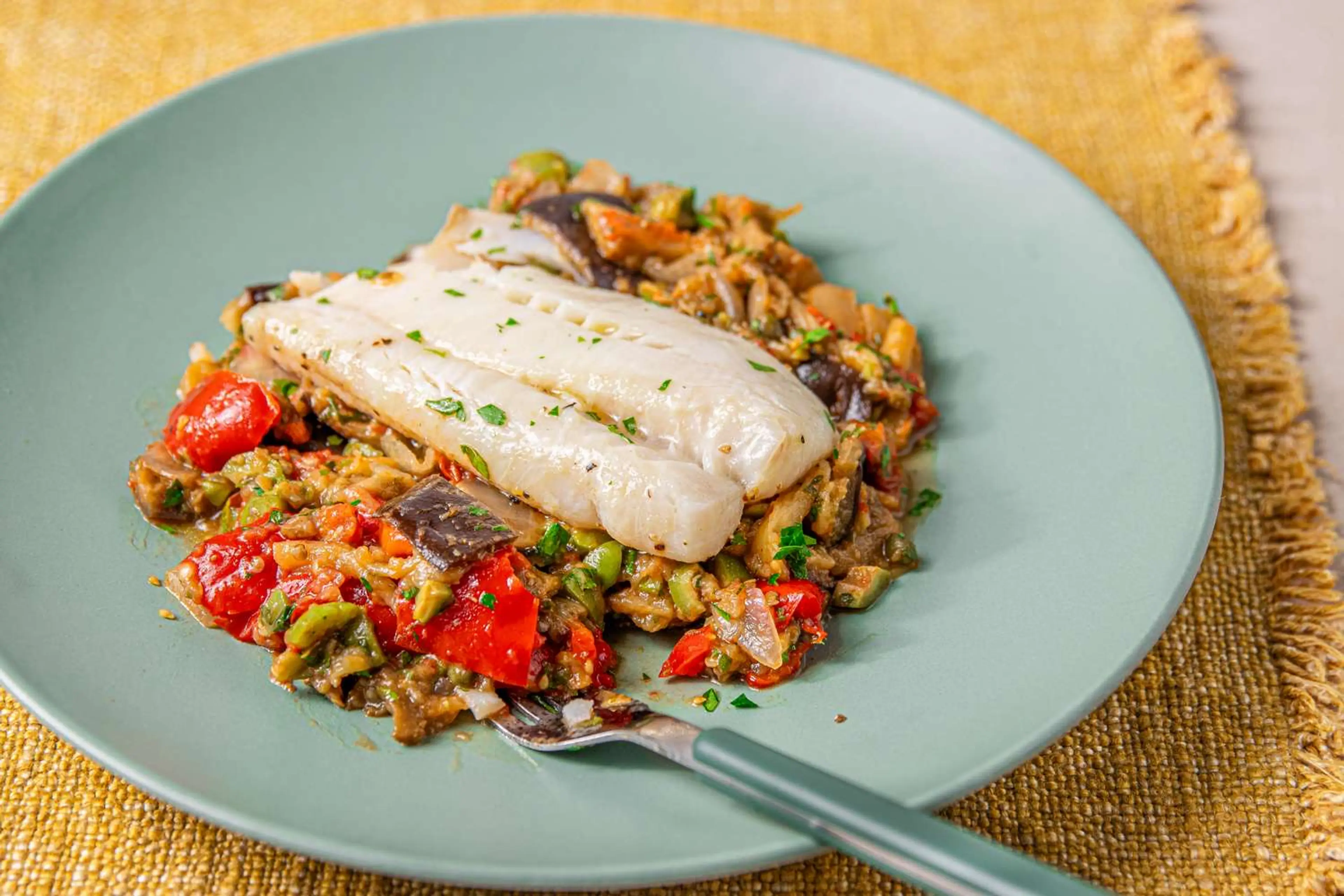 Sheet-Pan Dinner Cod & Eggplant