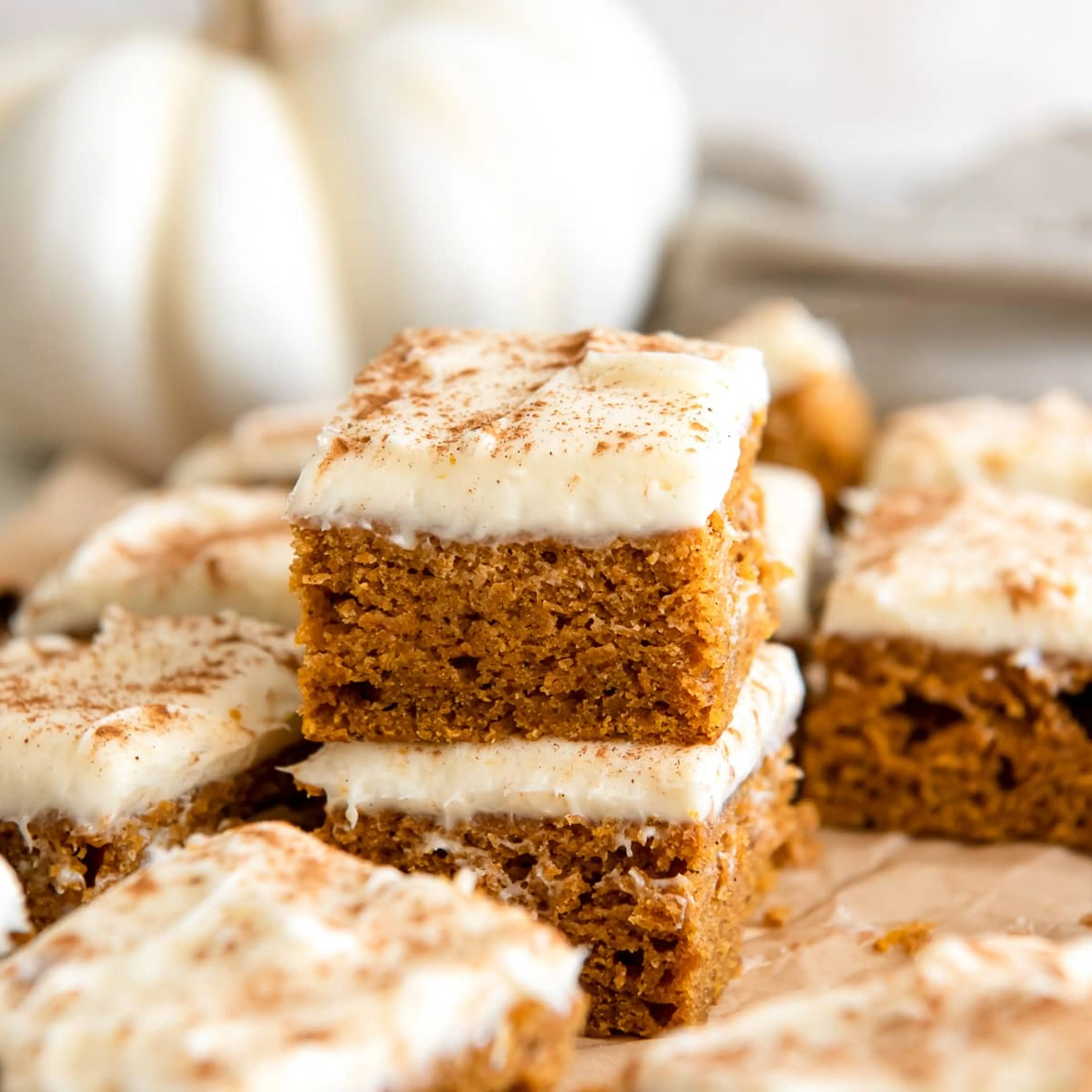 The BEST Frosted Pumpkin Bars