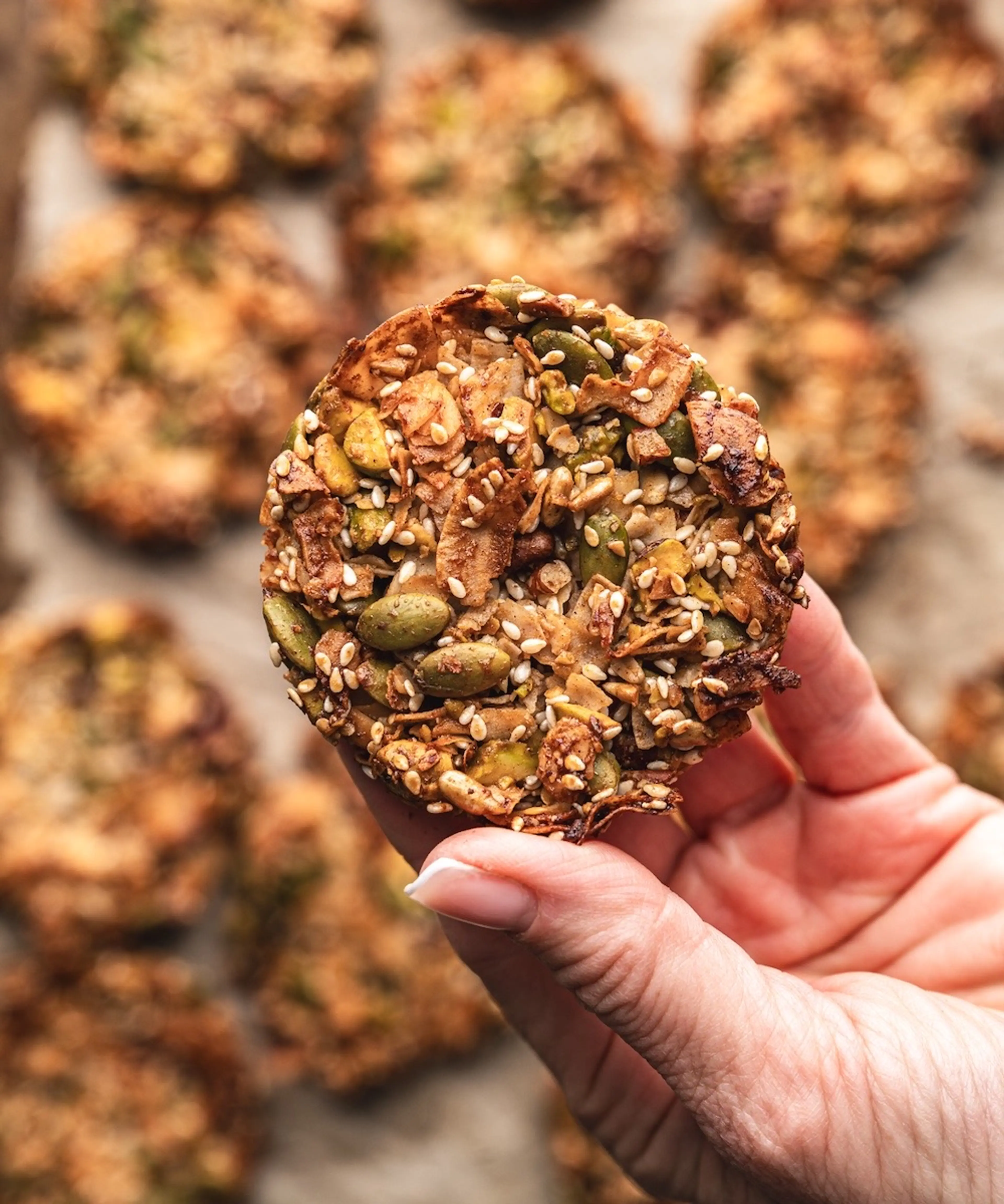 Crispy Grain Free Granola Cookies