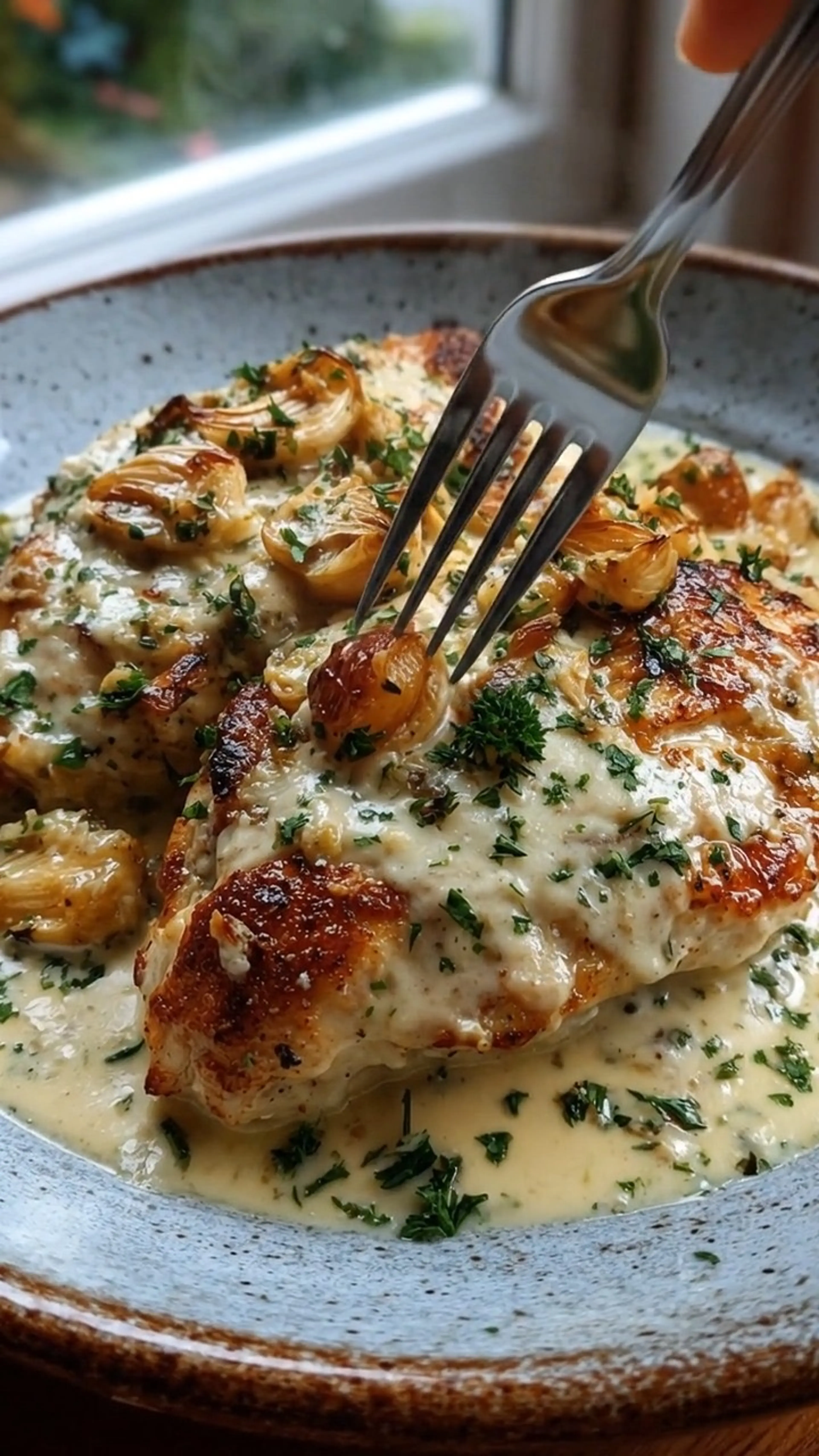 Creamy Roasted Garlic Chicken