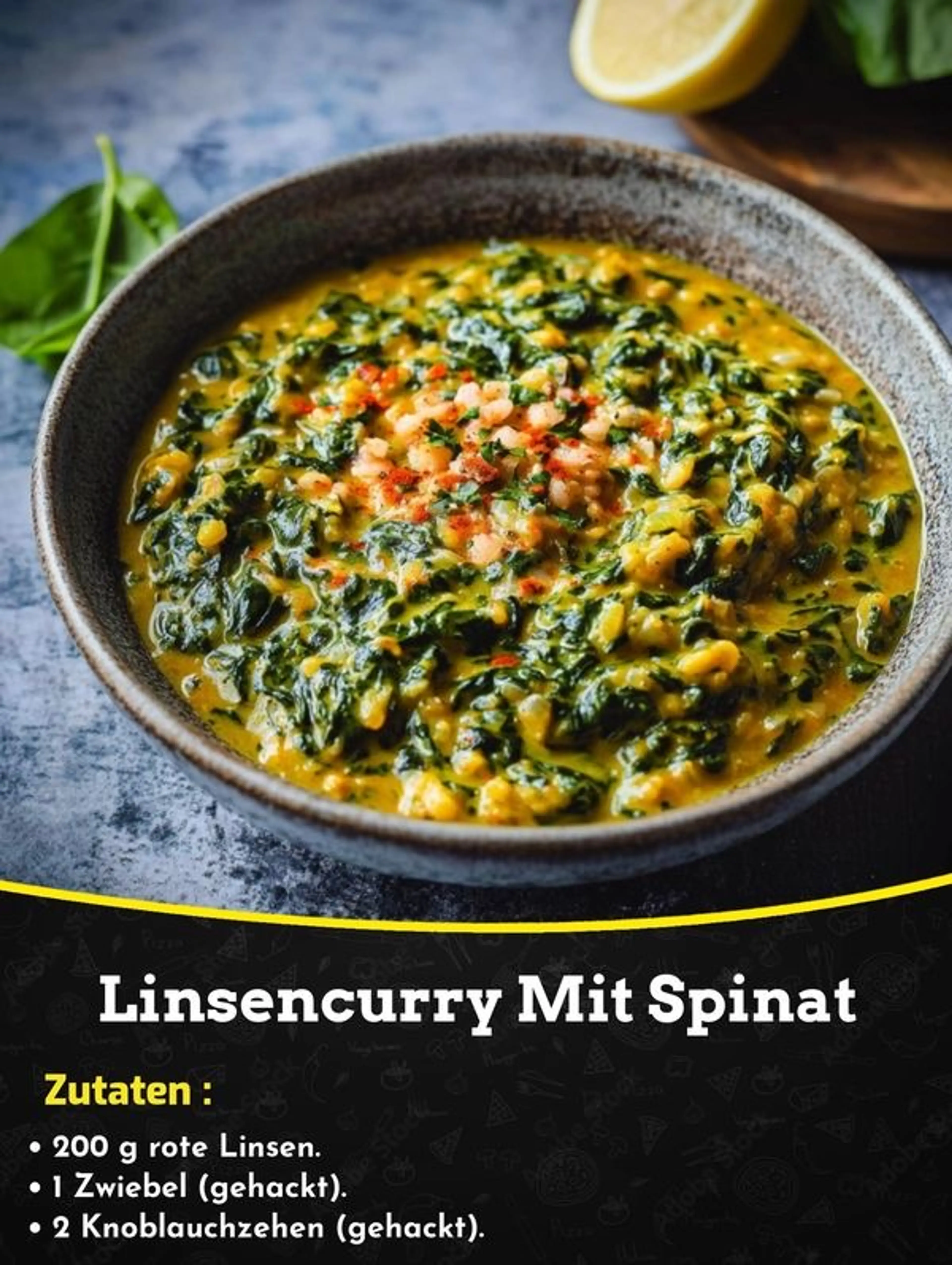 Linsencurry Mit Spinat