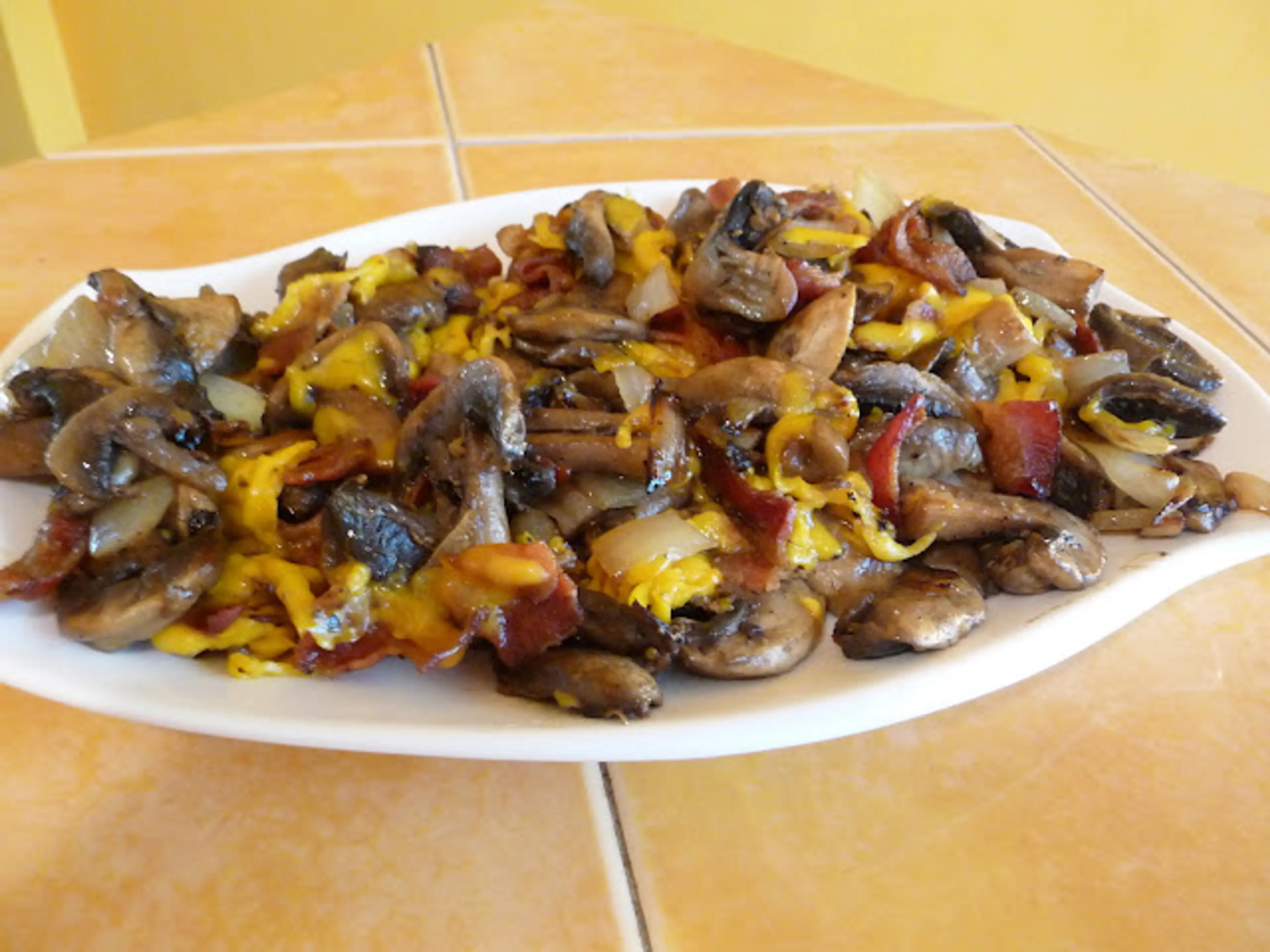 BACON ONION CHEDDAR MUSHROOMS