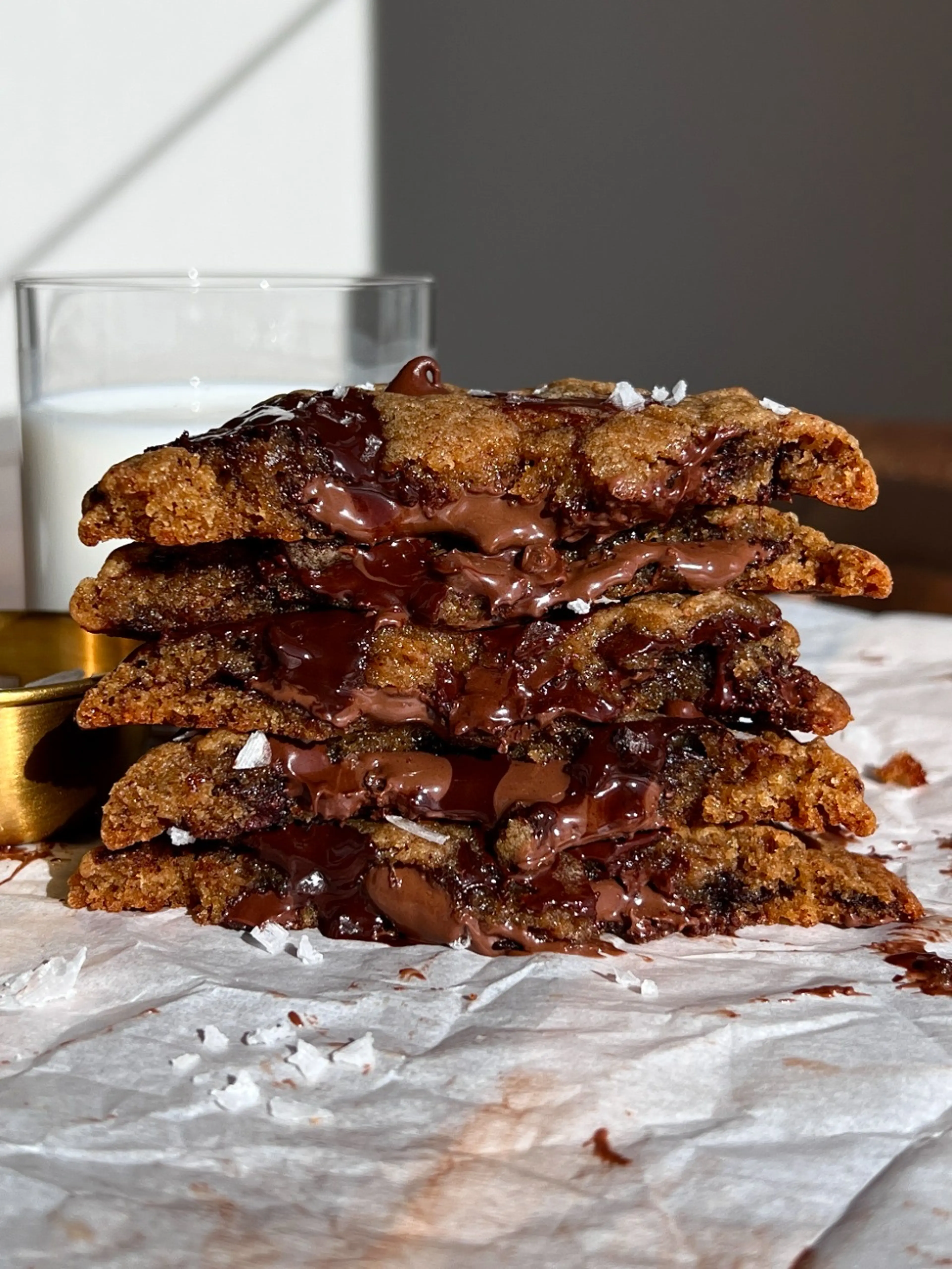 Nutella-Stuffed Banana Bread Chocolate Chip Cookies (with Br