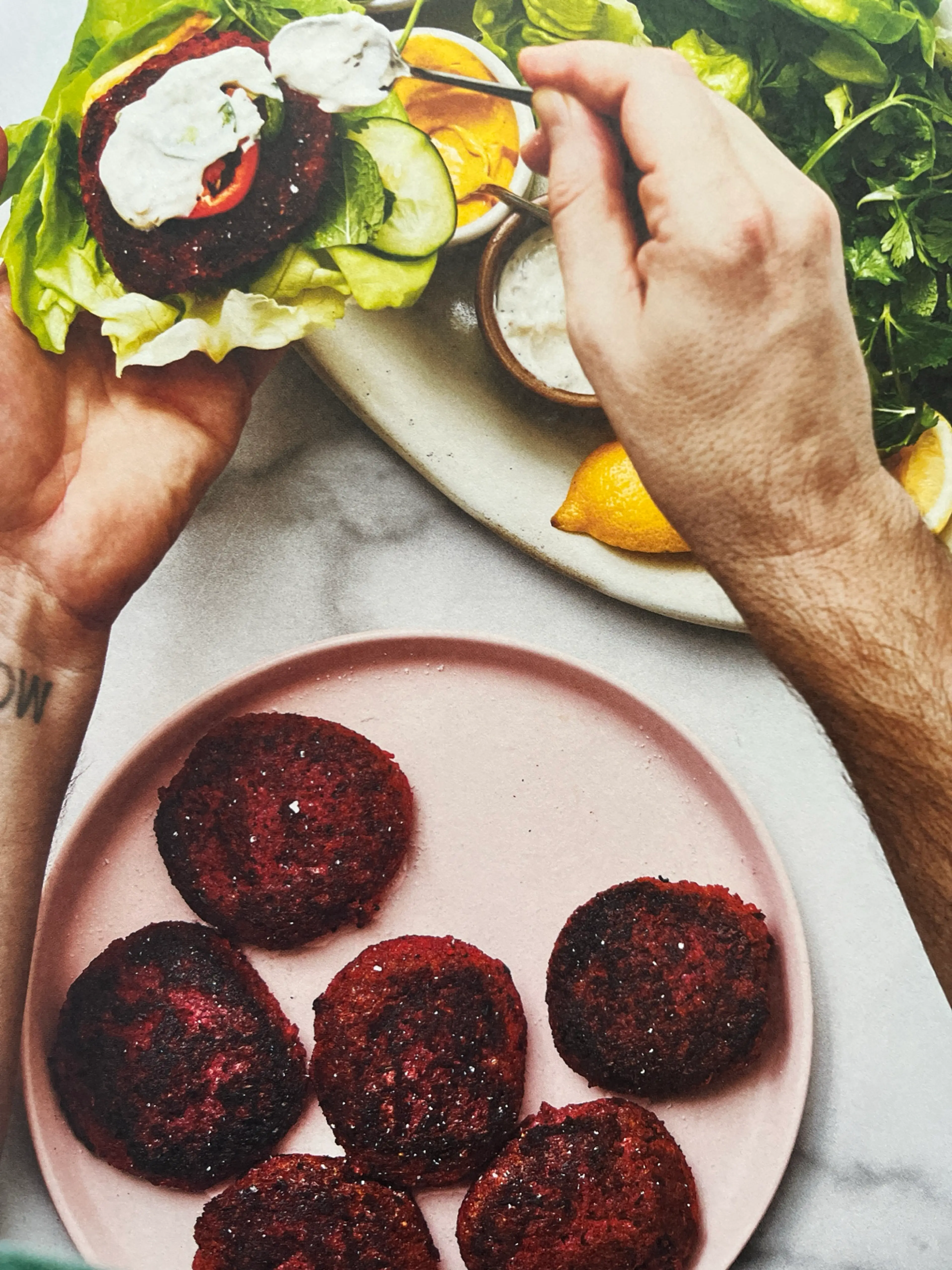 Crispy Quinoa Beet Cakes