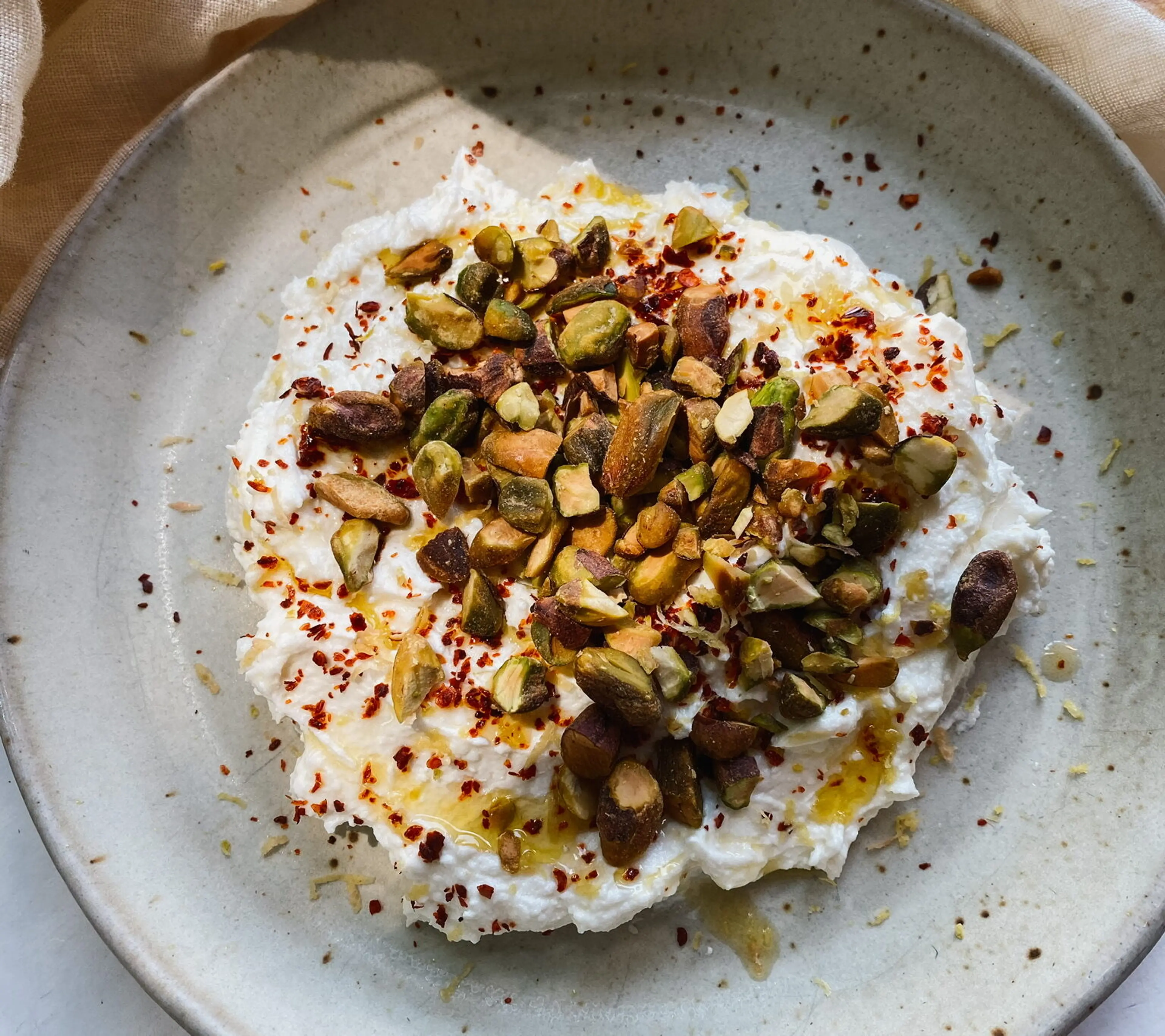 Whipped Feta Dip With Aleppo & Pistachios