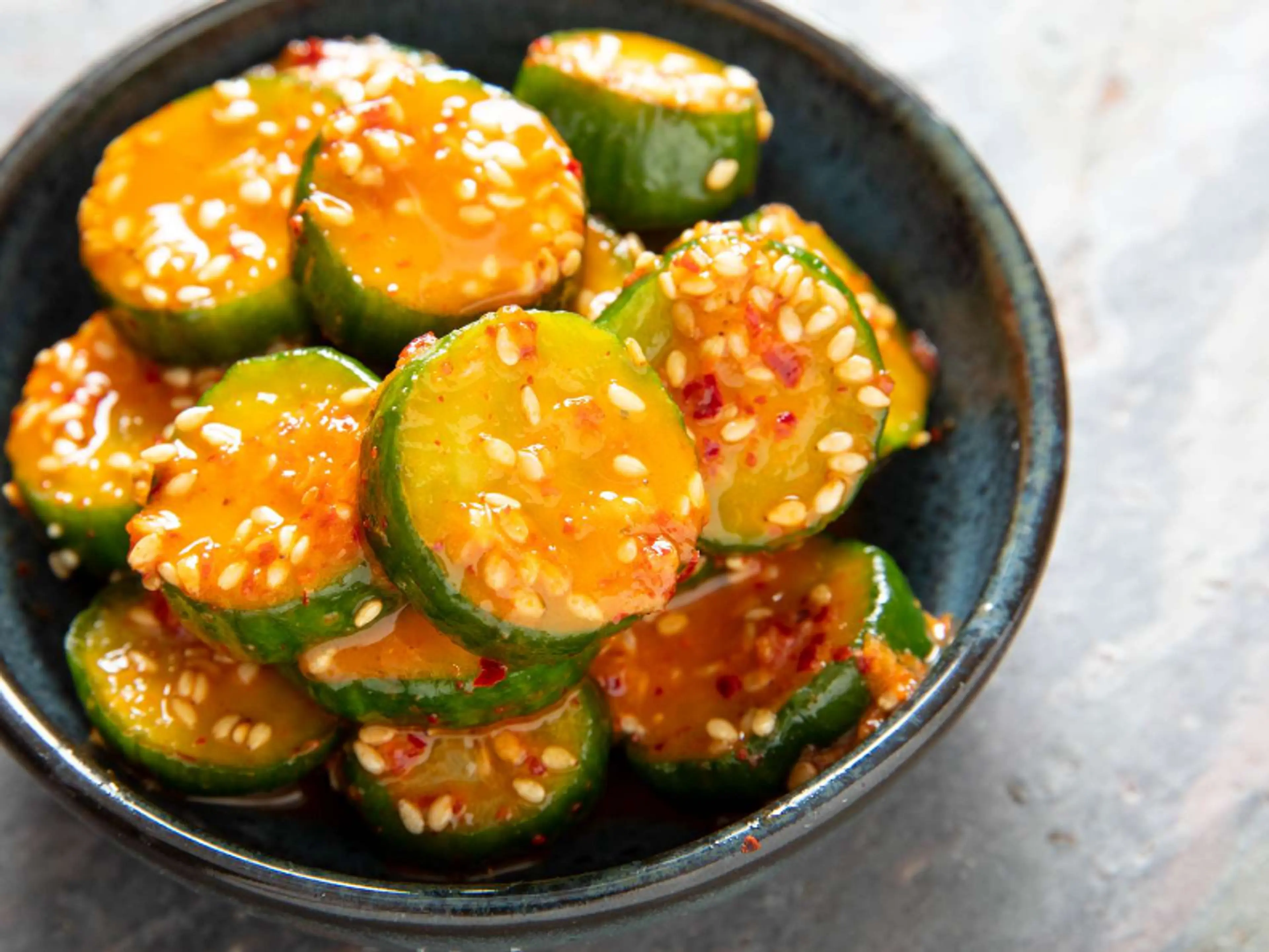 Oi Muchim (Korean Marinated Cucumber Banchan)