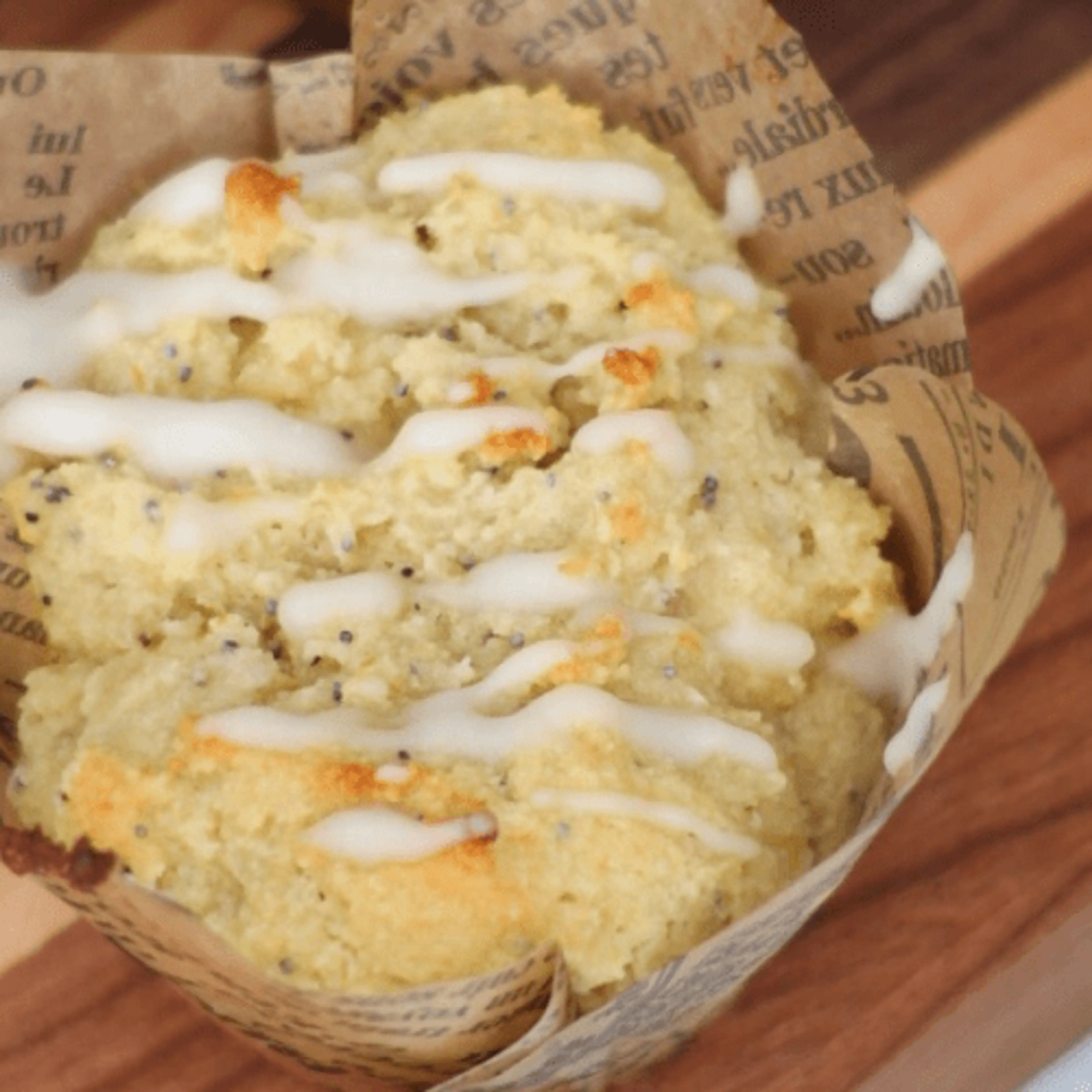 Almond Flour Greek Yogurt Lemon Poppyseed Muffins