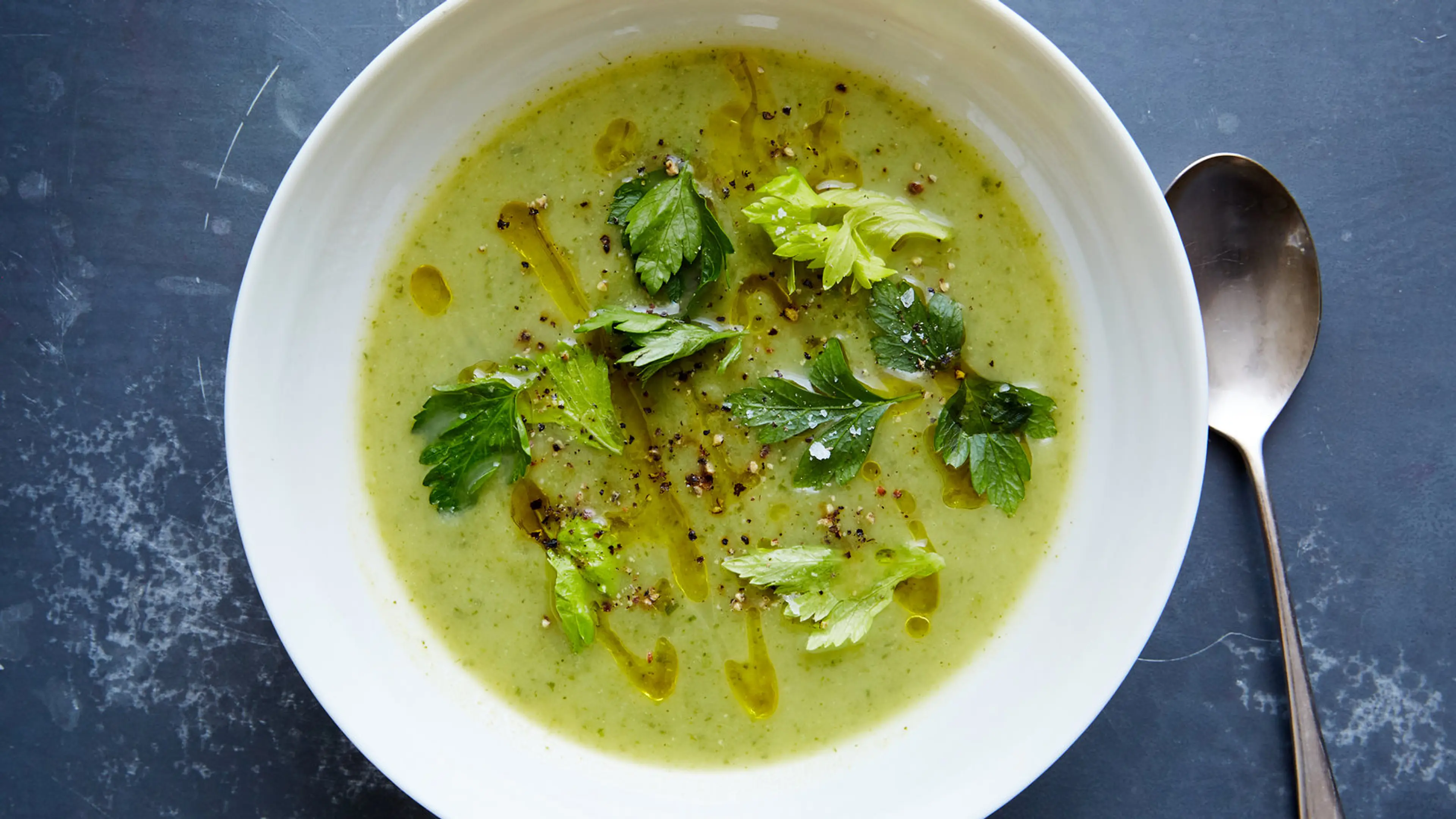 Celery-Leek Soup With Potato and Parsley