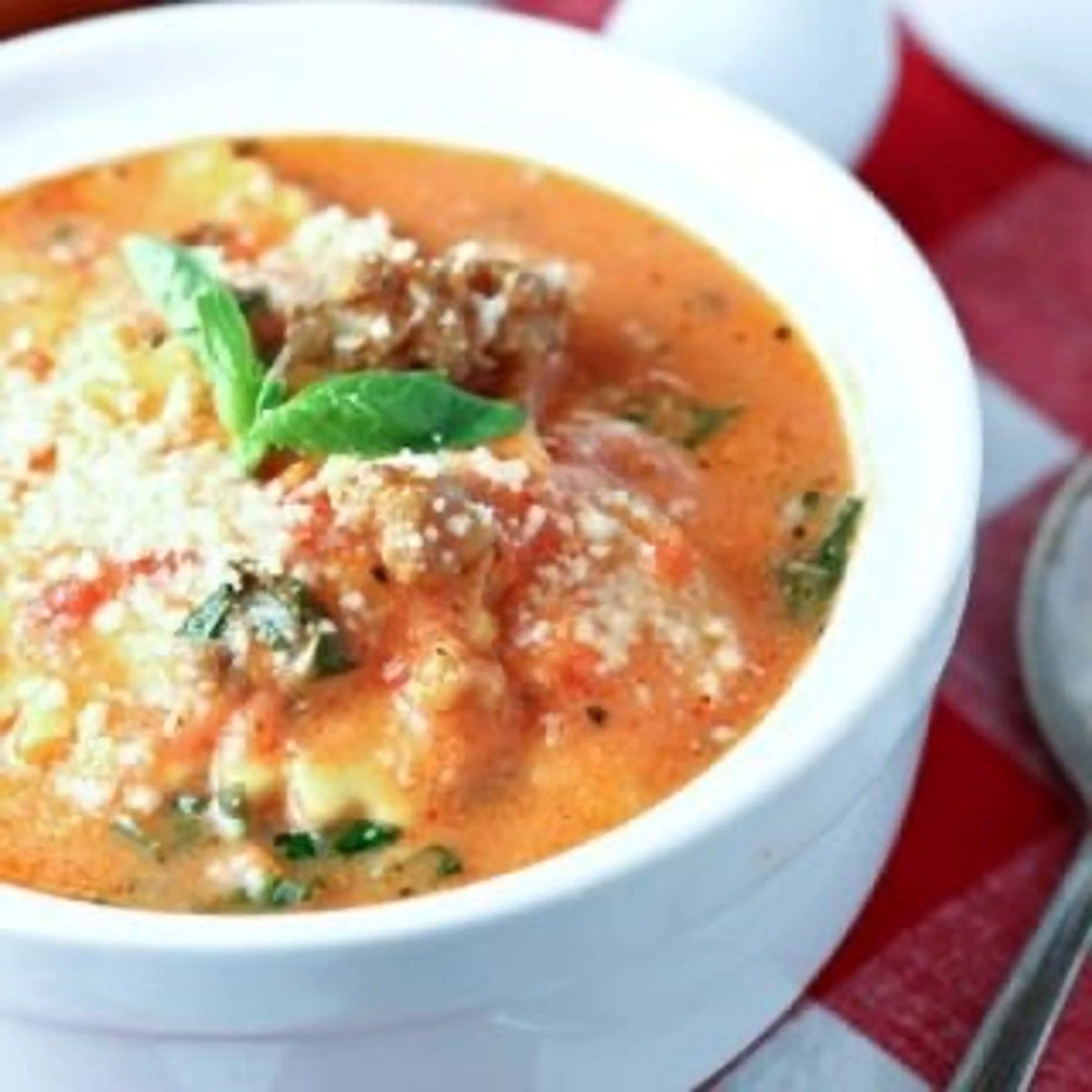 Creamy Tuscan Ravioli Soup