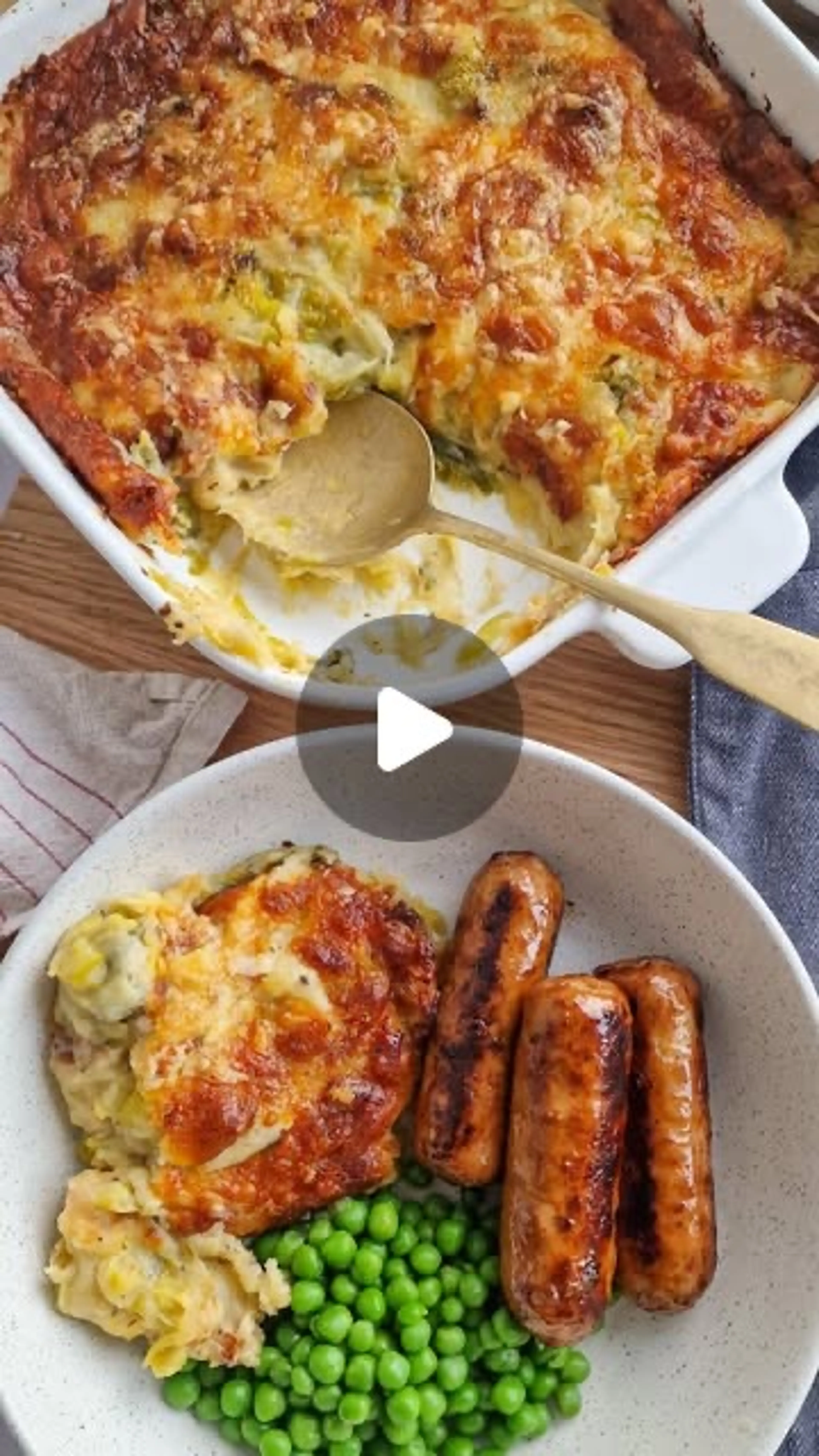 Sunday Night Cheesy Mashed Potato Bake