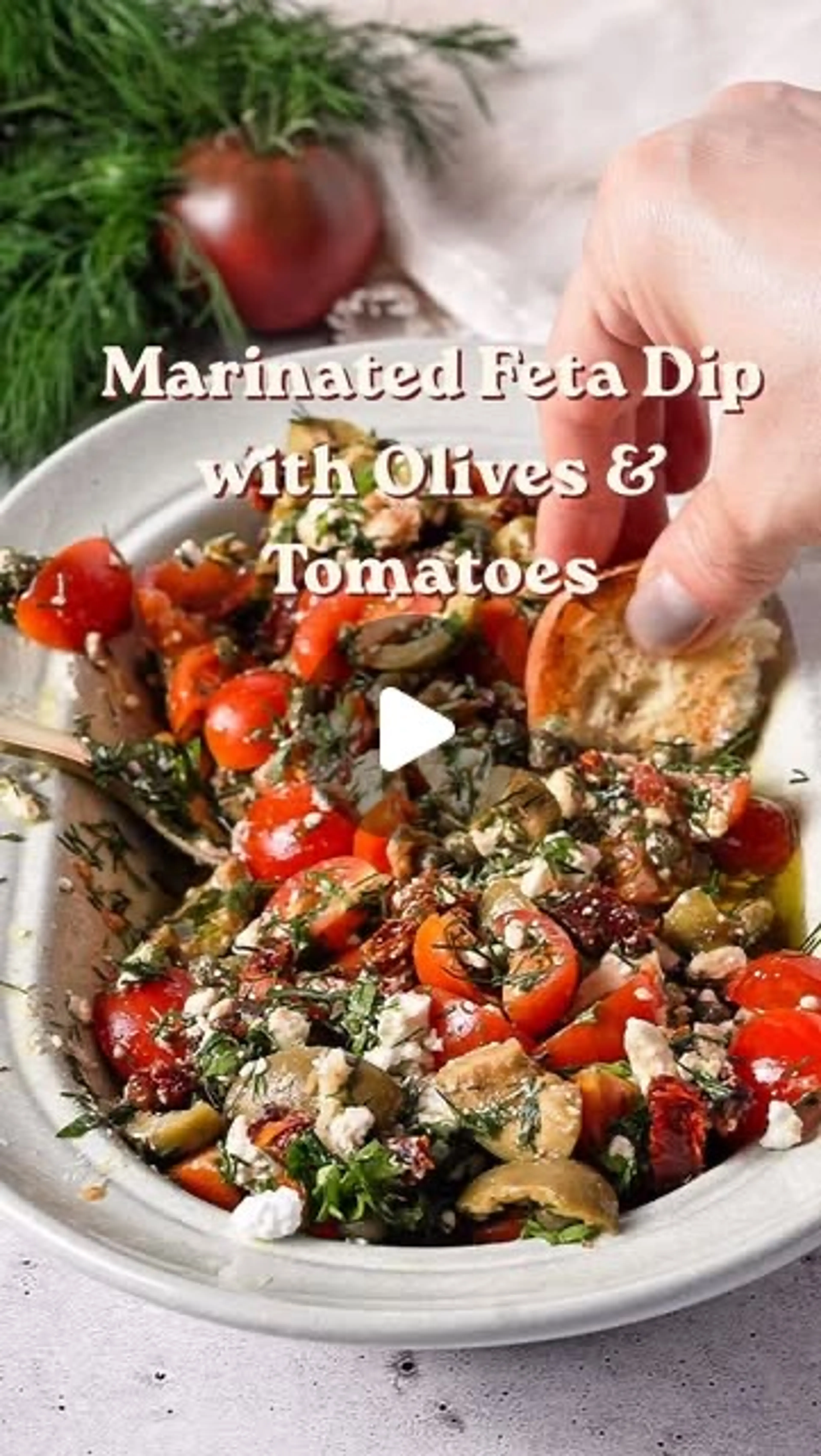 Marinated Feta Dip. Fresh Feta, a Good Balsamic, and a Handf