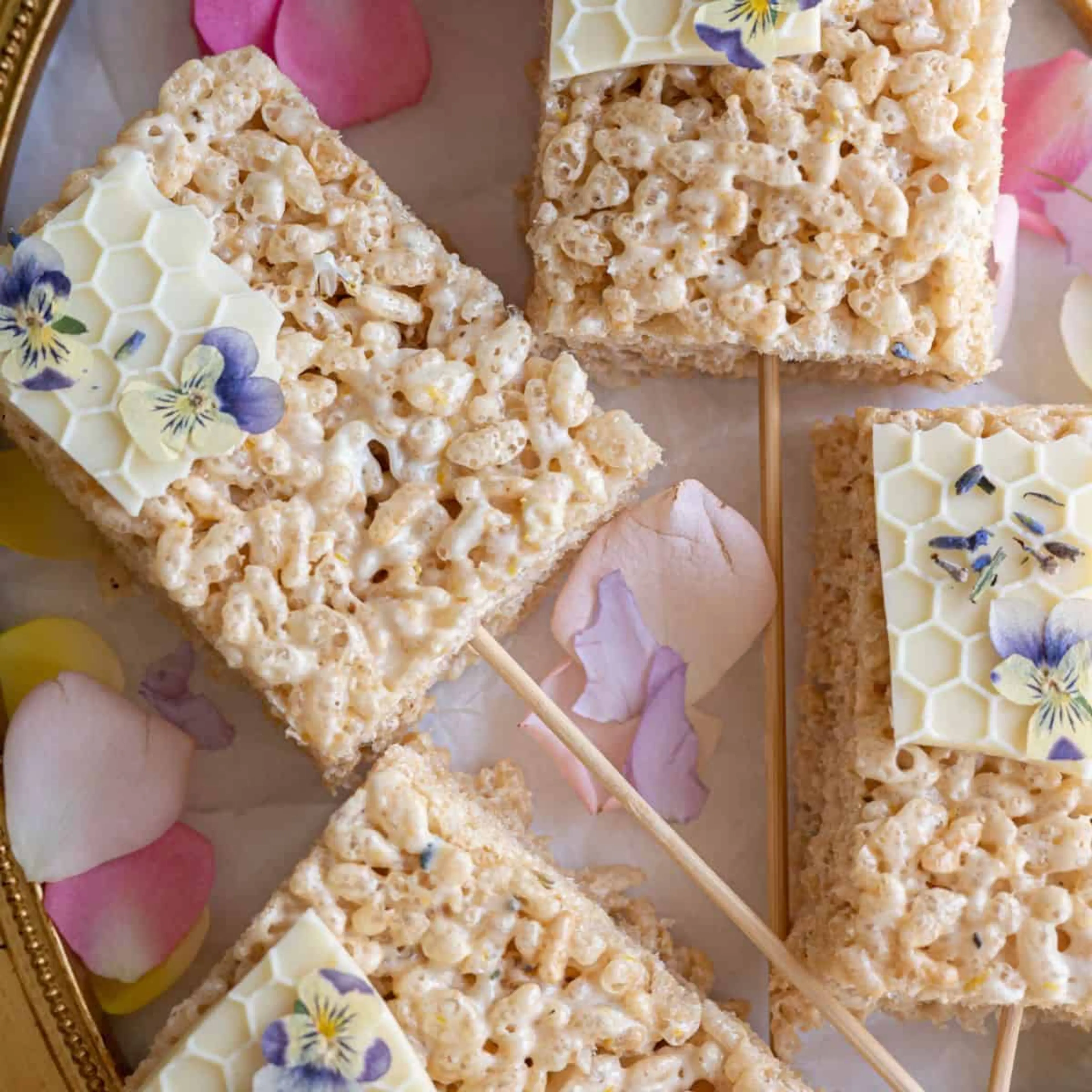 Lavender Lemon Rice Krispy Treat