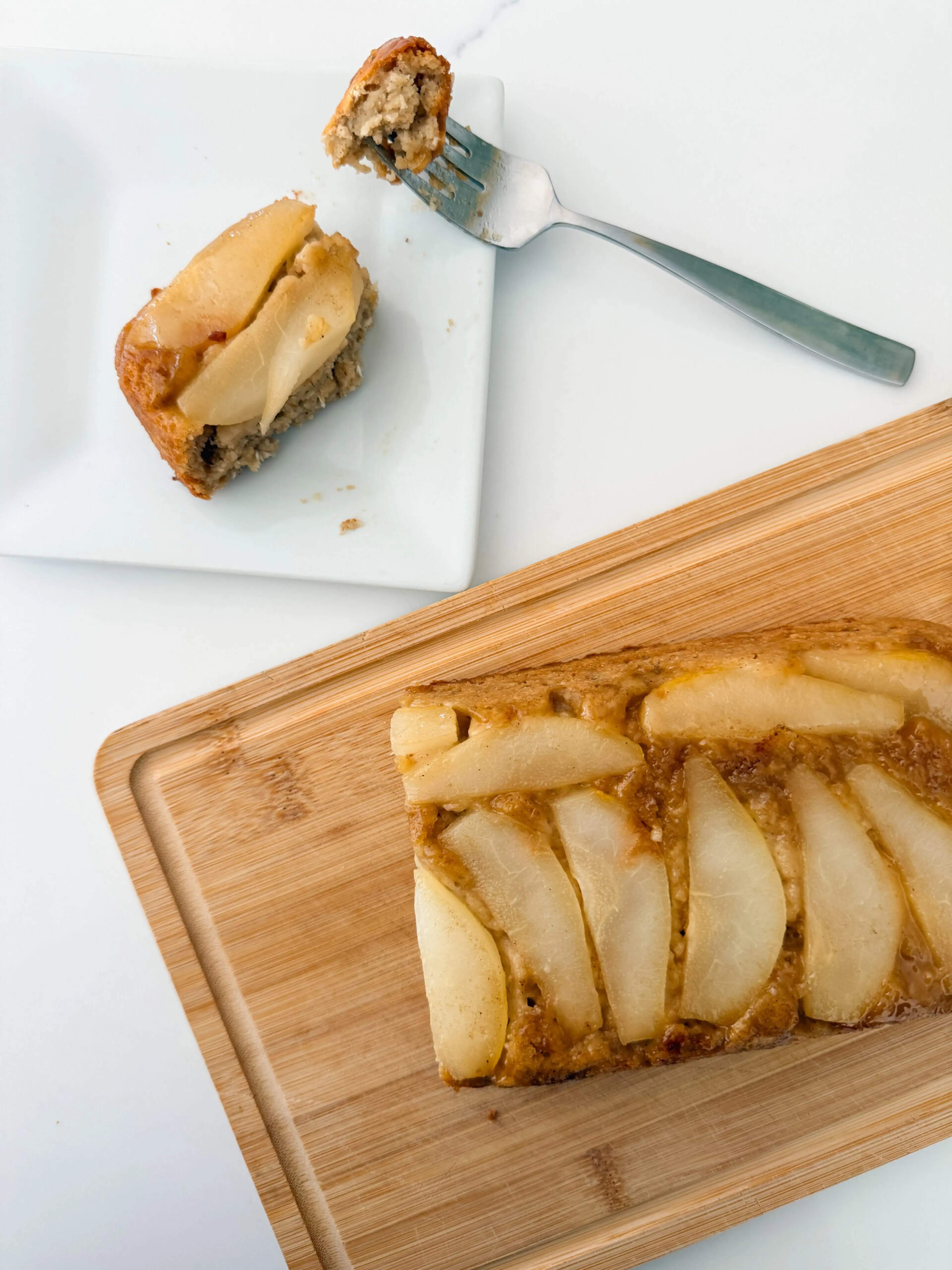 Pear Upside-Down Breakfast Loaf (High Fiber)