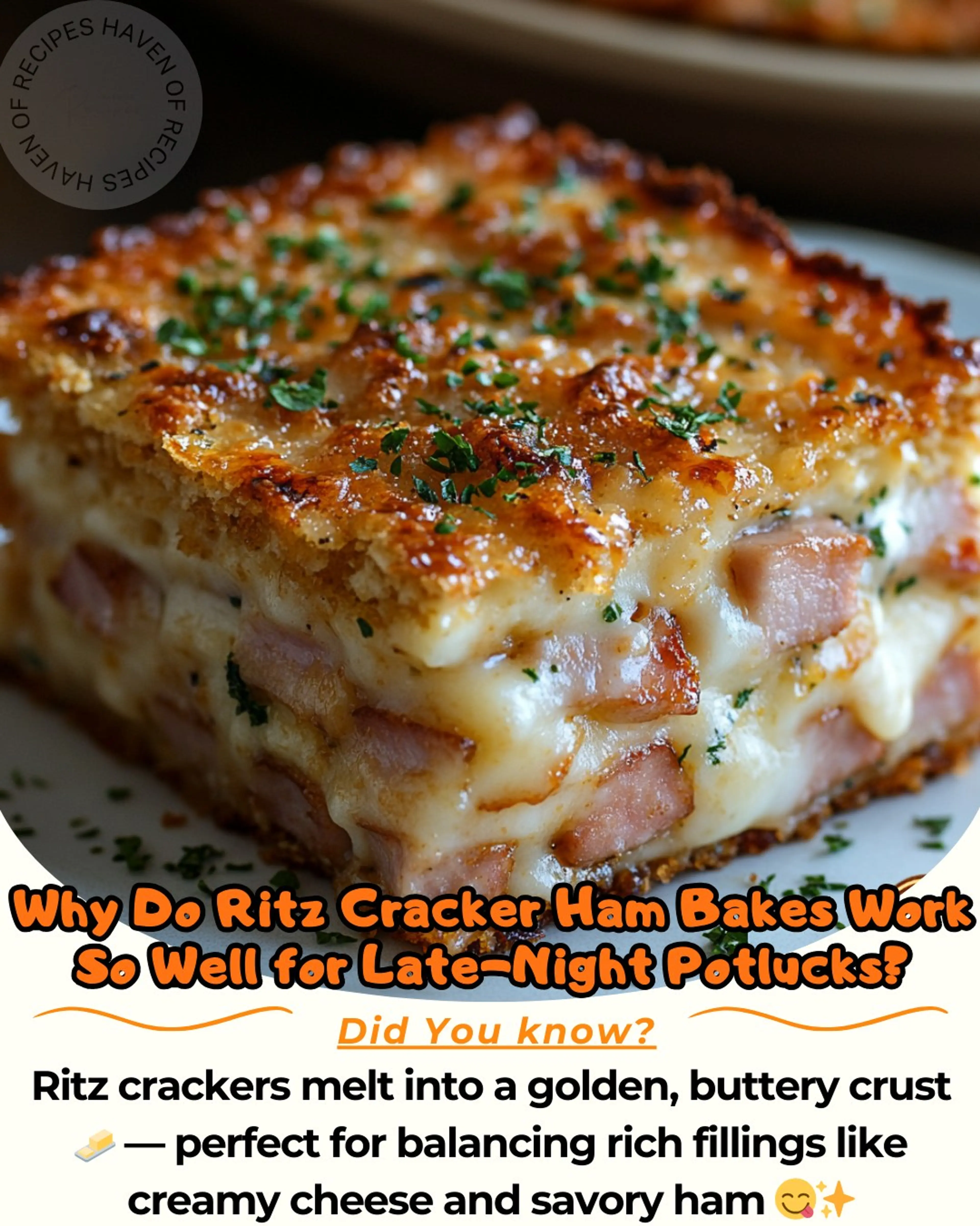 Ham and Ritz Cracker Bake