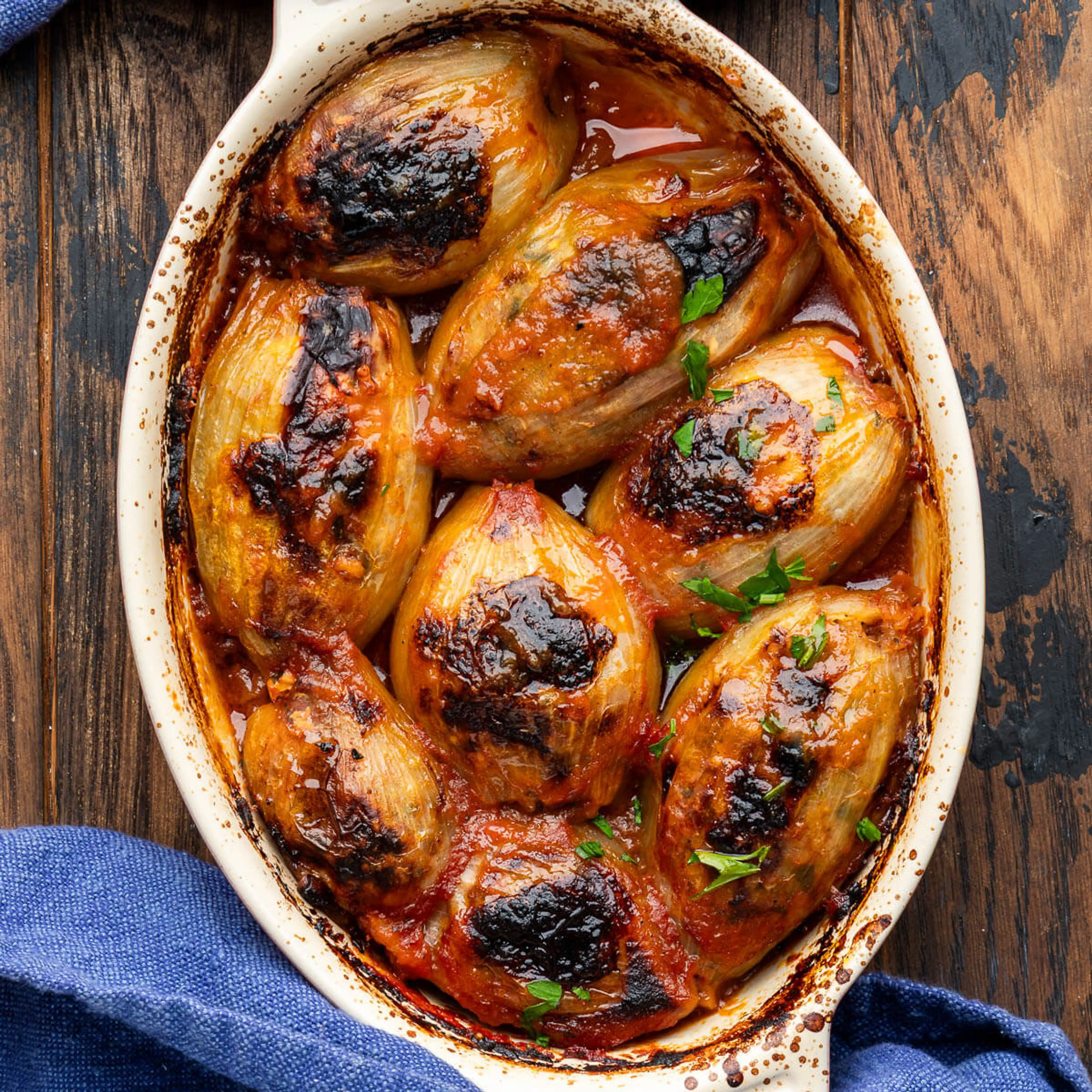Greek Stuffed Onions