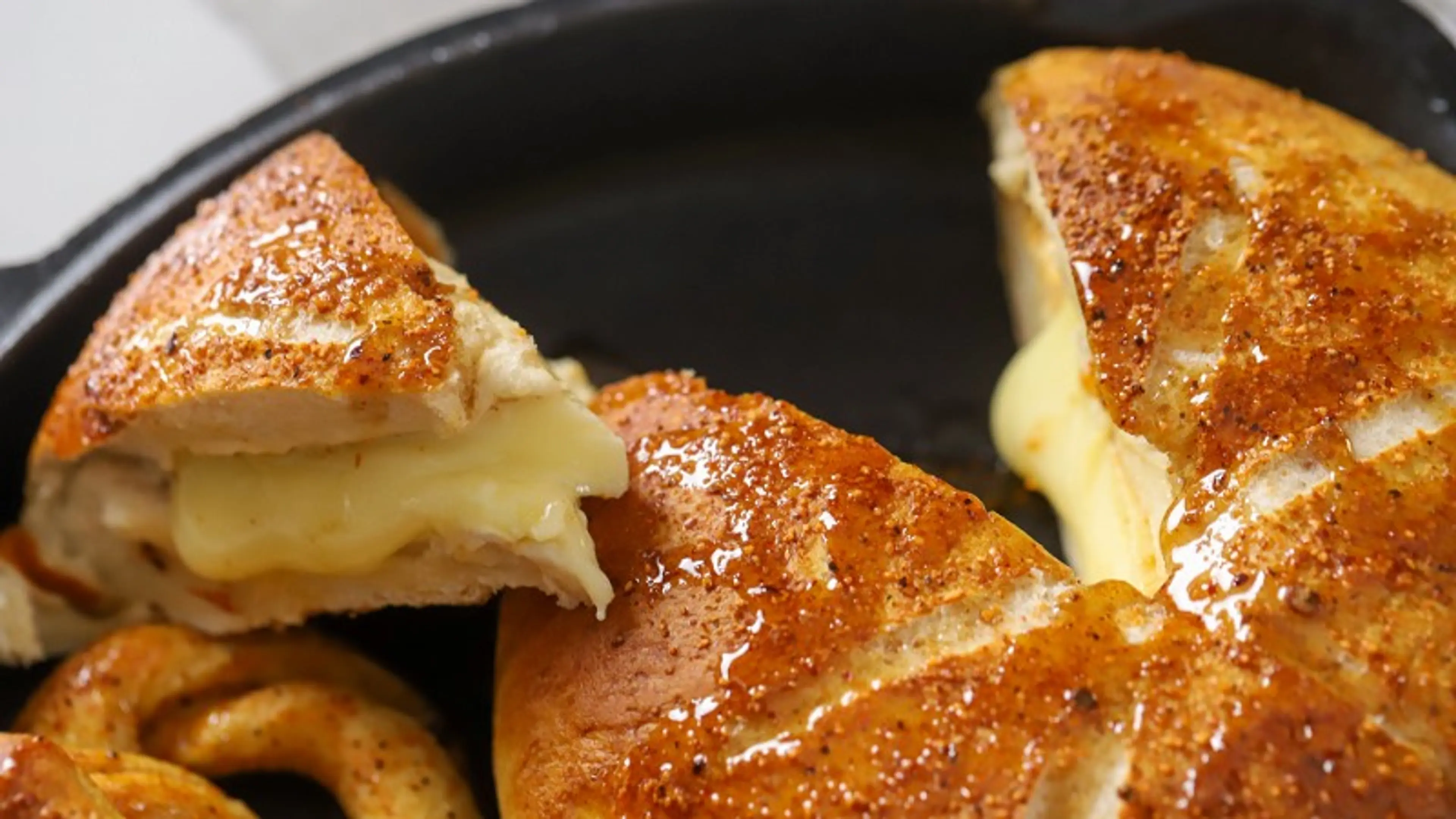 Pretzel Wrapped Hot Honey Brie
