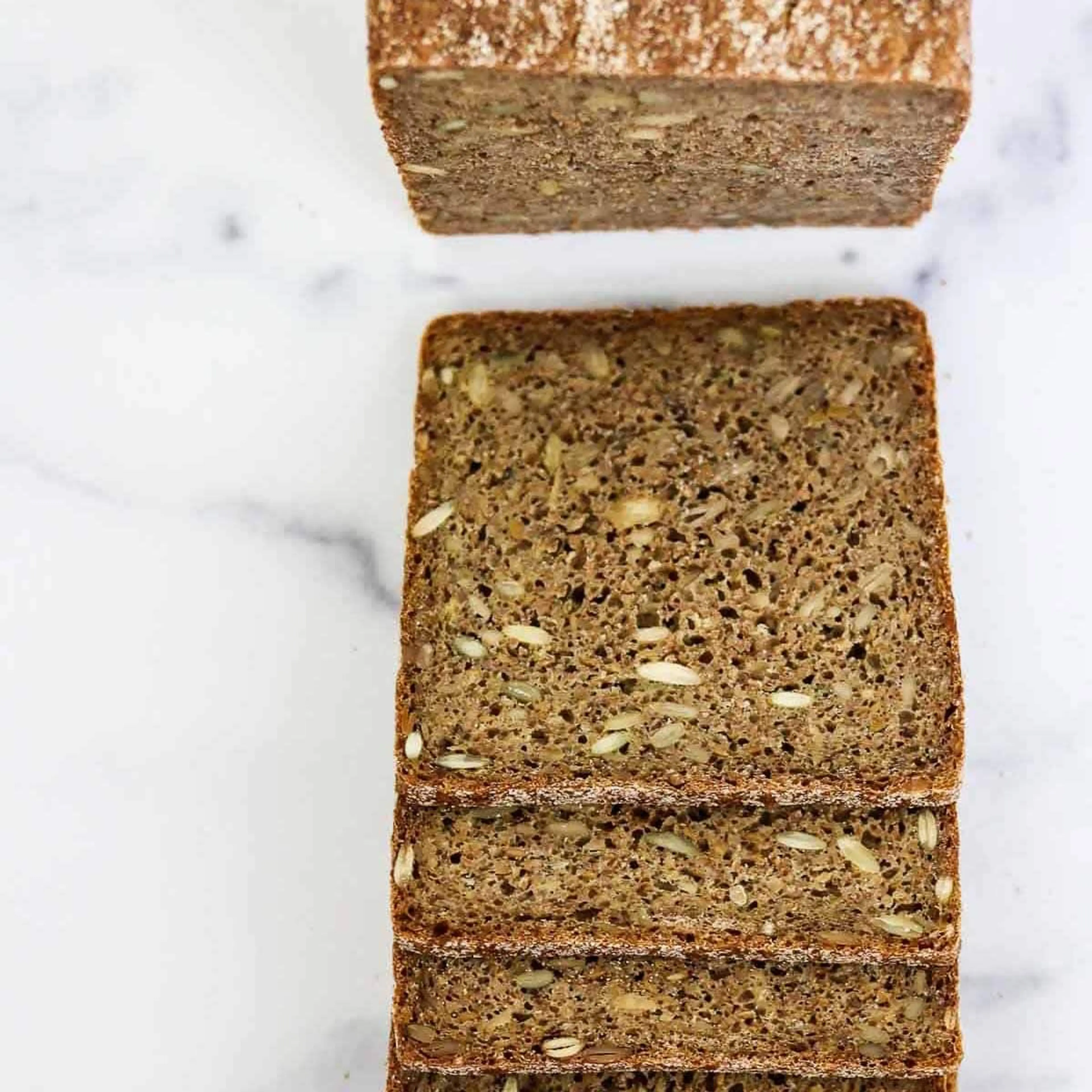 Overnight Danish Rye Bread (Rugbrød)