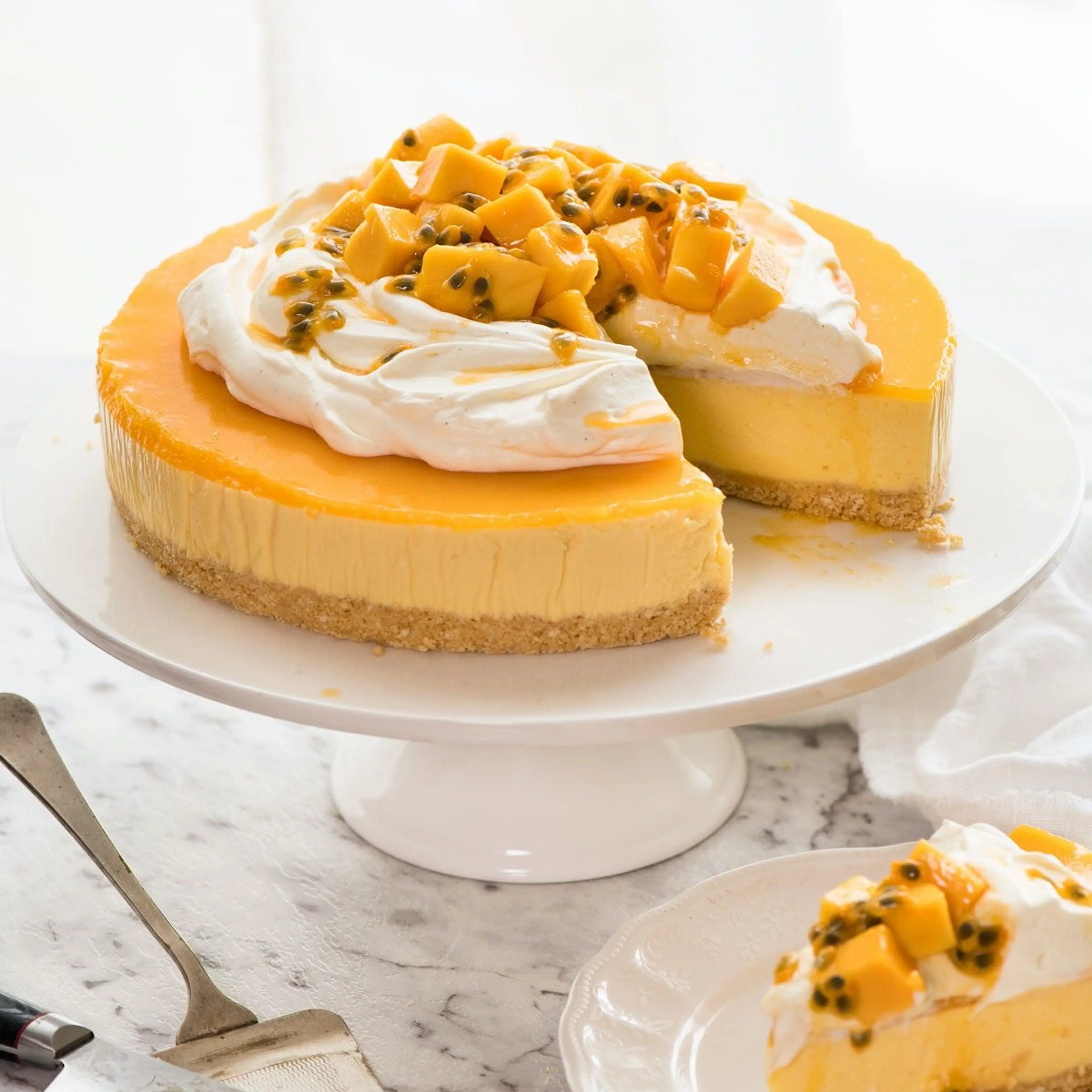 No Bake Mango Cheesecake