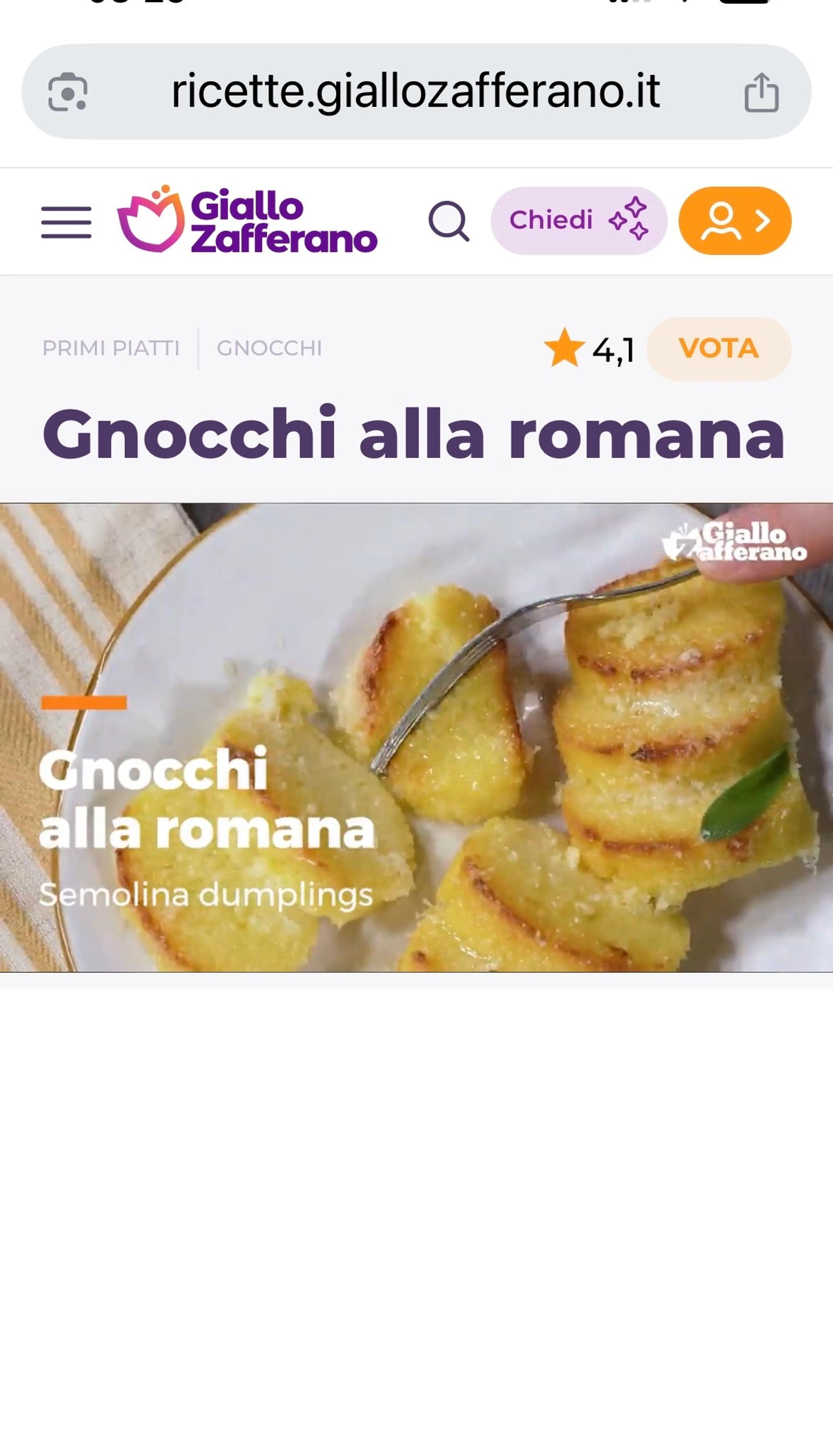 GNOCCHI ALLA ROMANA