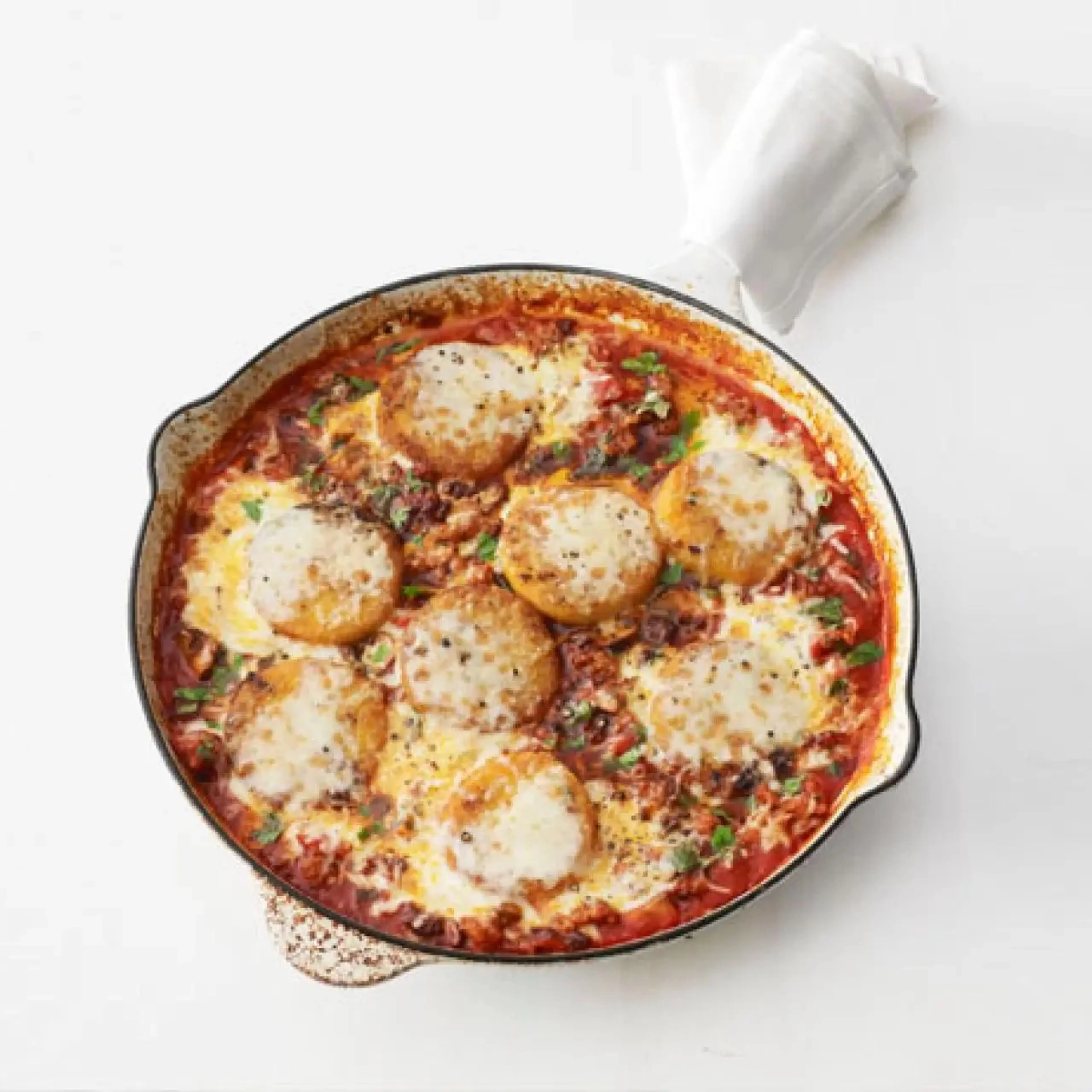 One-Skillet Sausage and Polenta Parmesan