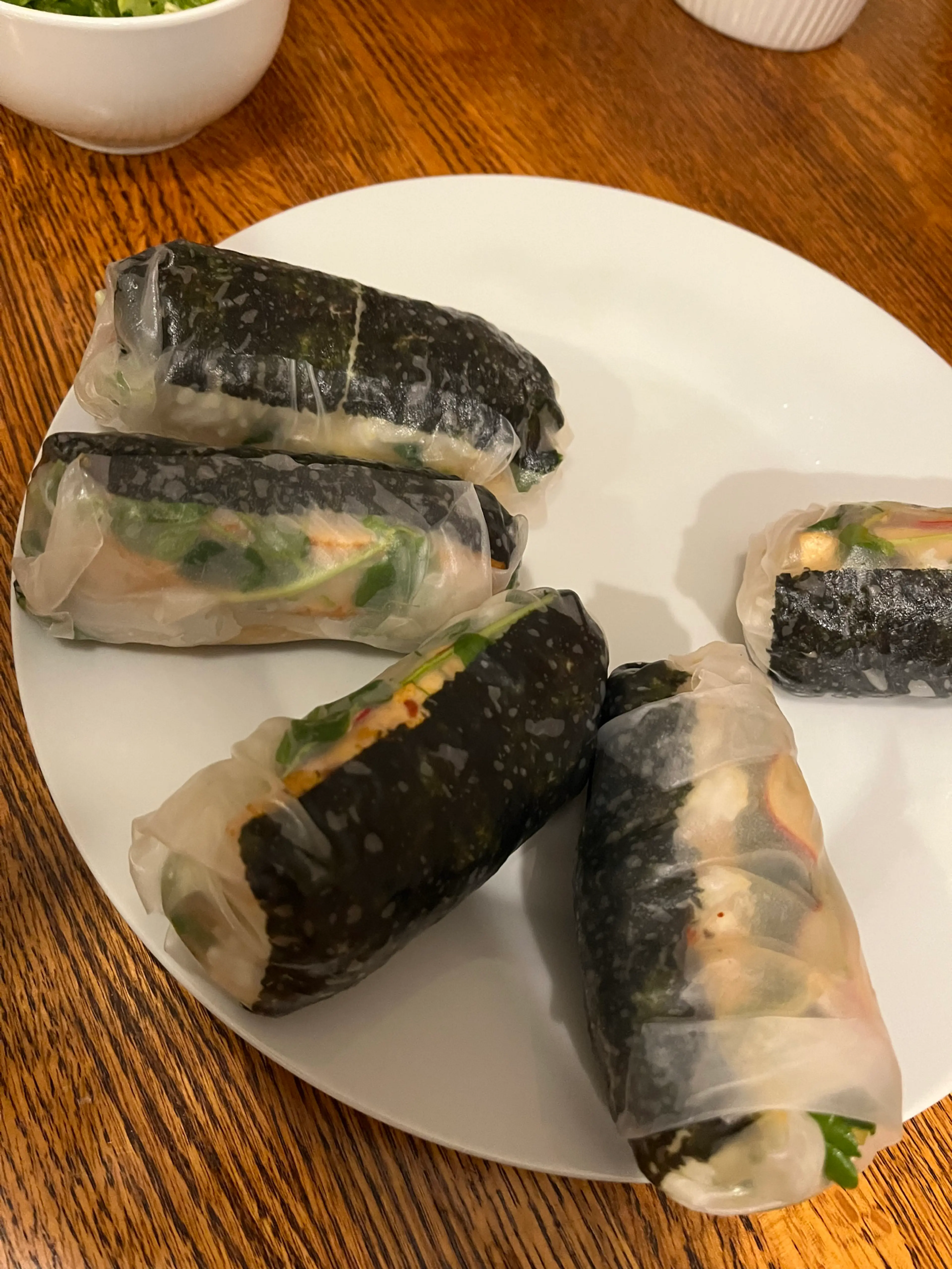 Kimchi Tofu Rice Paper Rolls