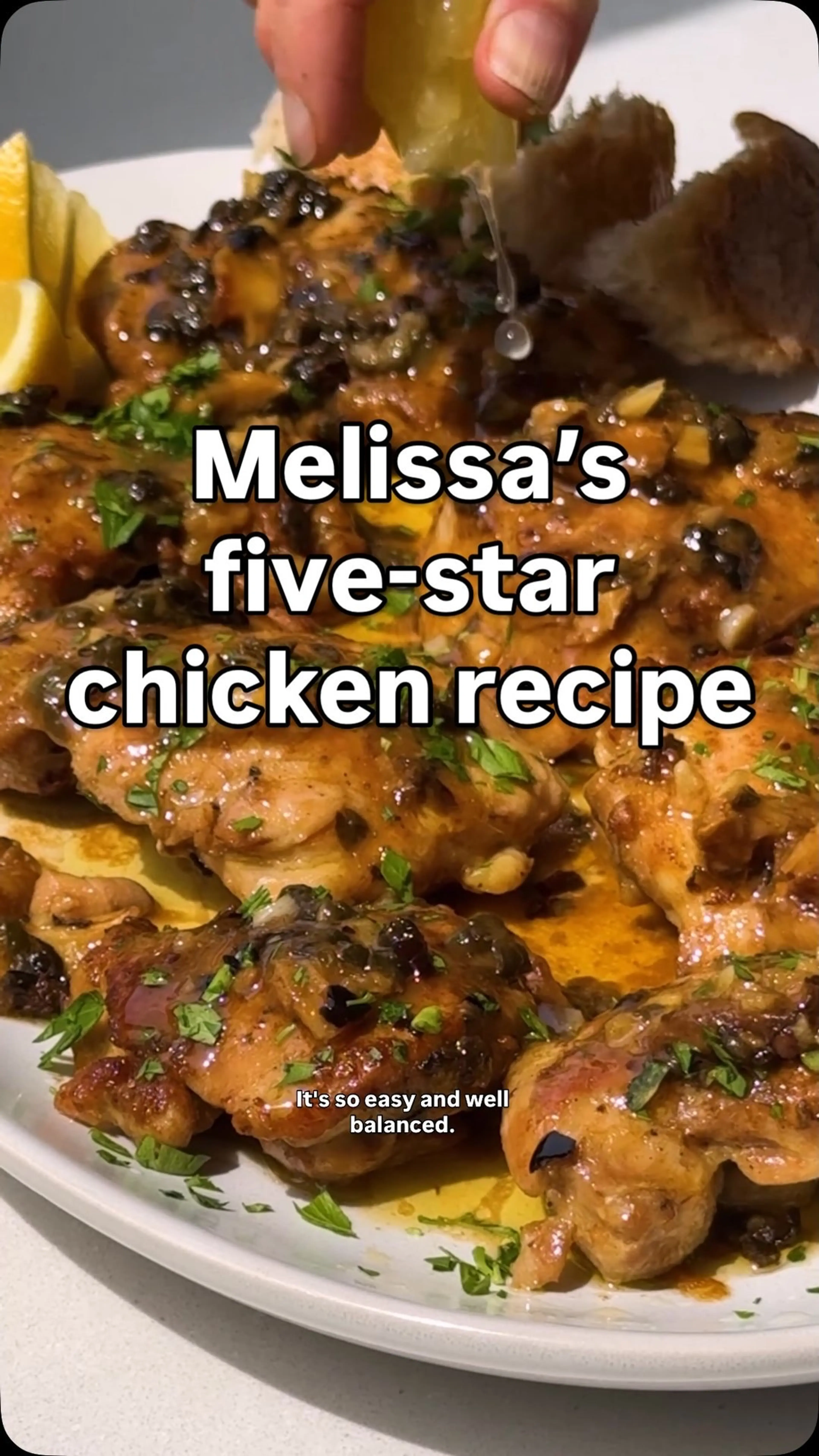 Garlicky Chicken with Lemon-anchovy Sauce