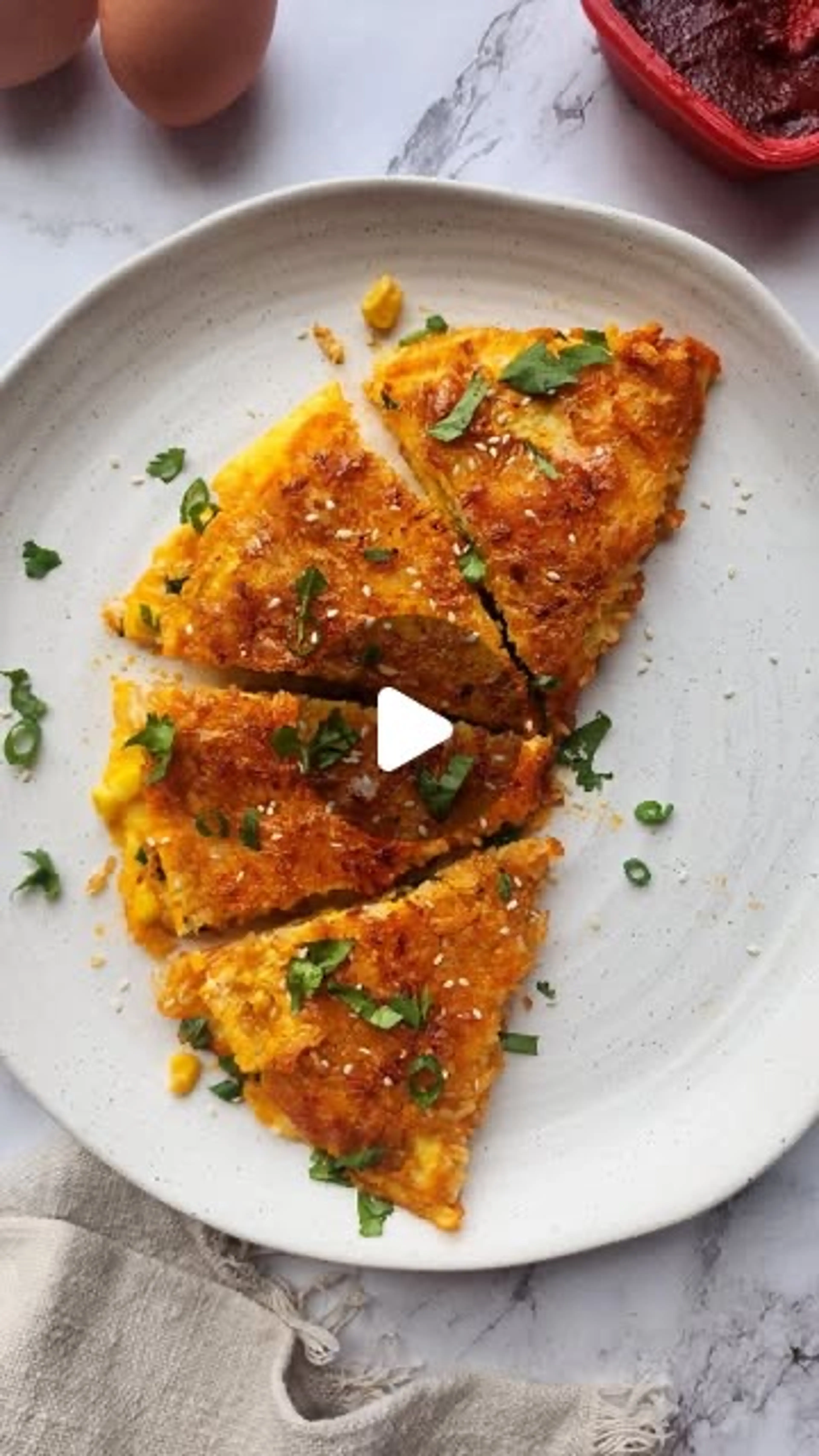 Crispy Rice Omelette Recipe