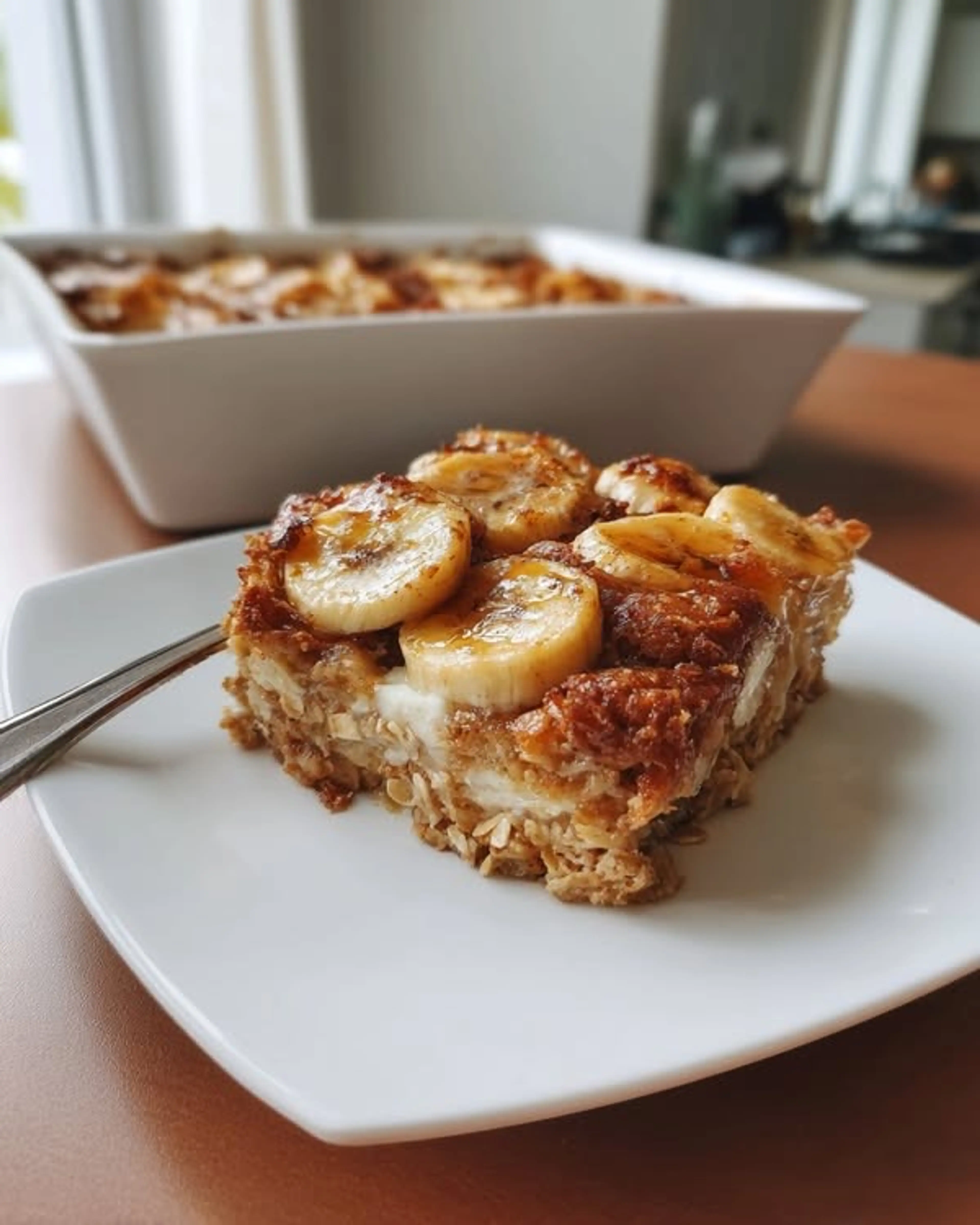 Cottage Cheese Banana Cinnamon Oat Bake