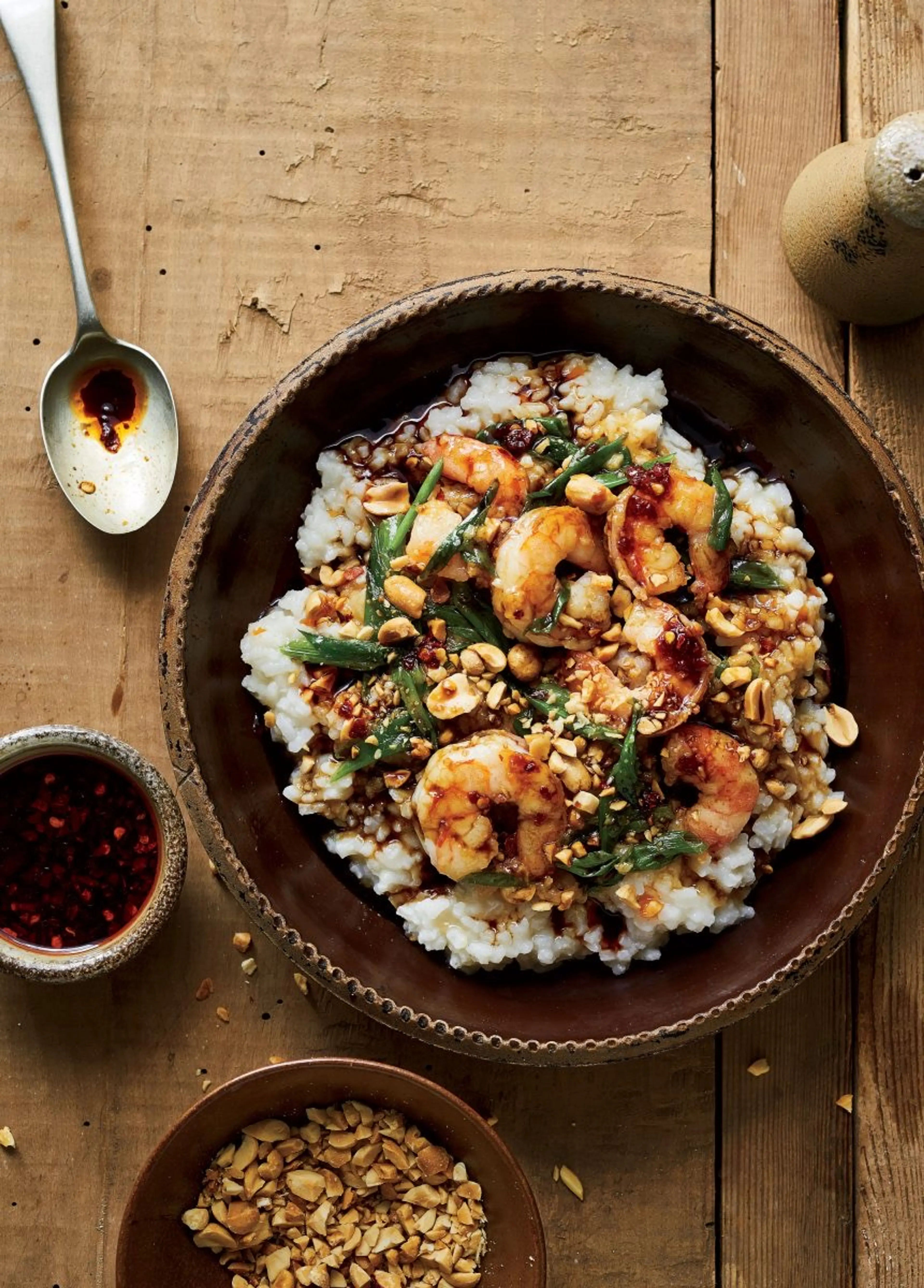Shrimp and Carolina Gold Rice “Grits”
