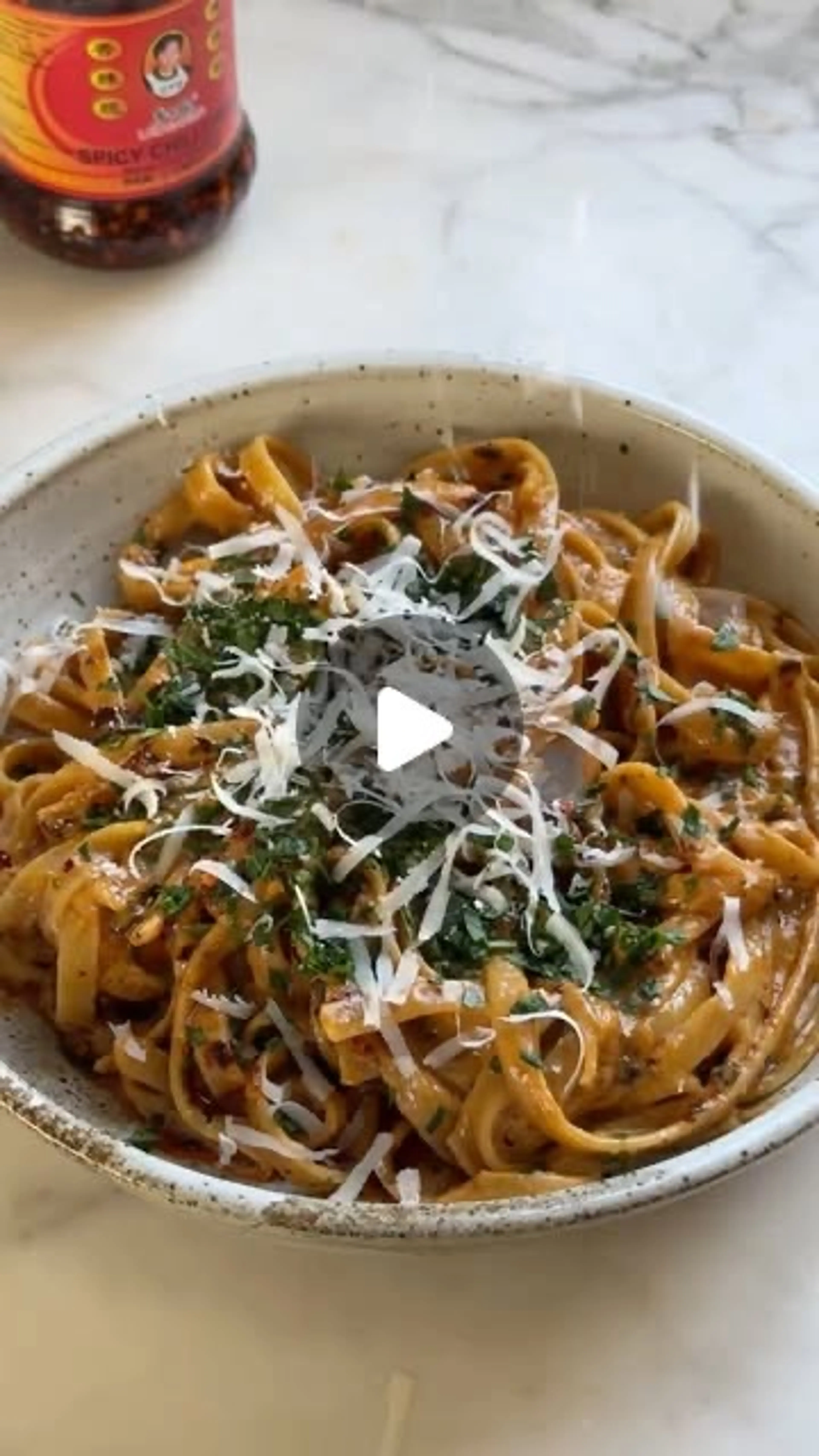 Chili Crisp Fettuccine Alfredo