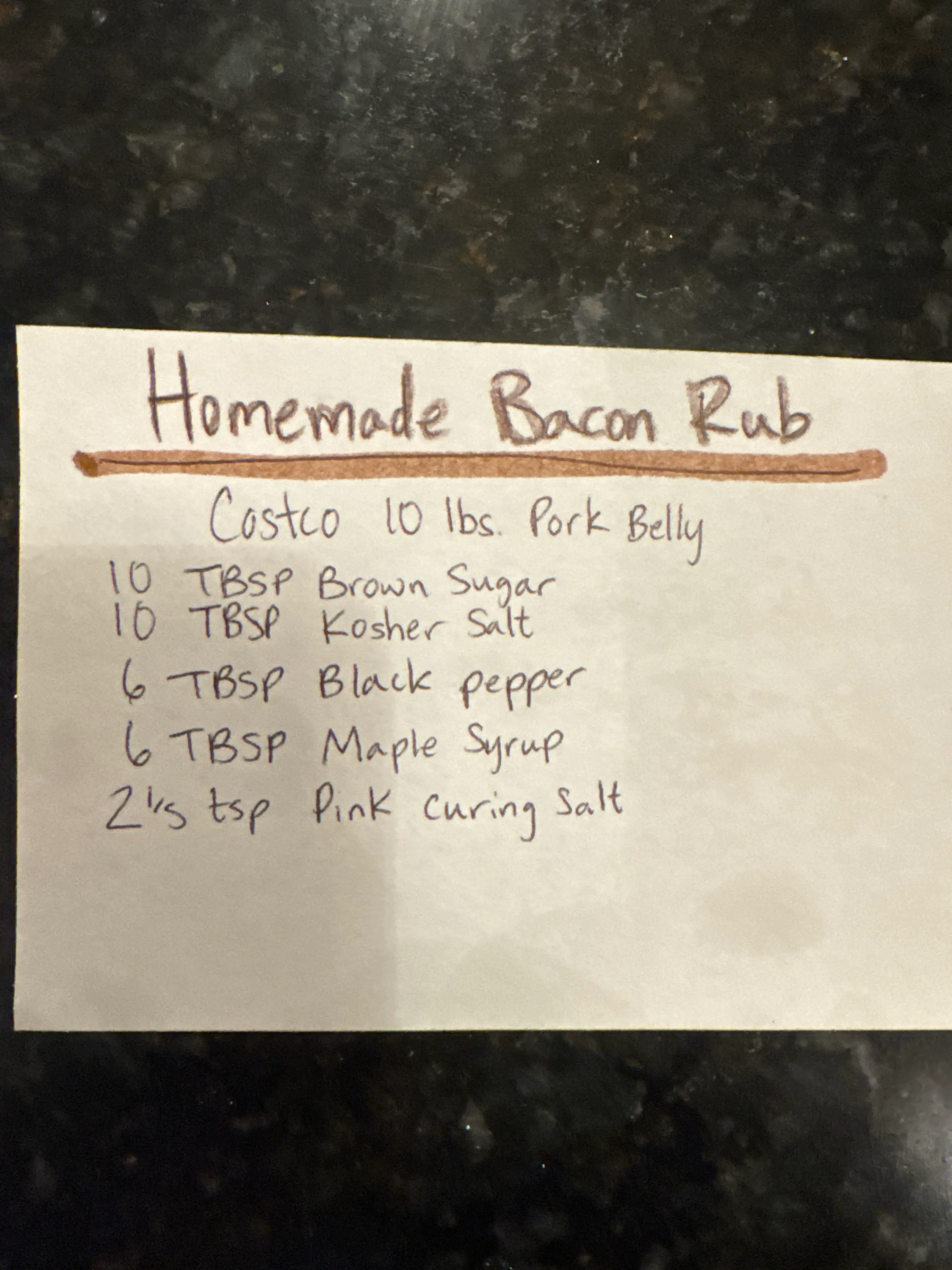Homemade Bacon Rub