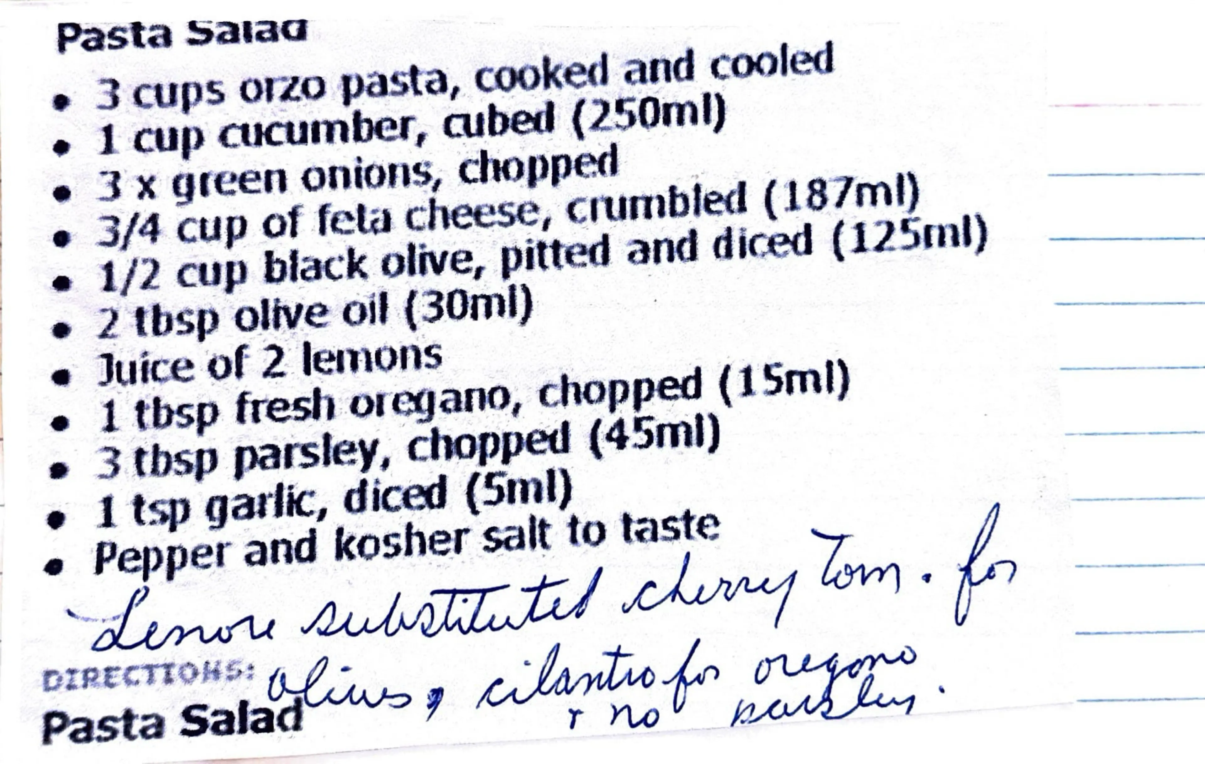 Pasta Salad
