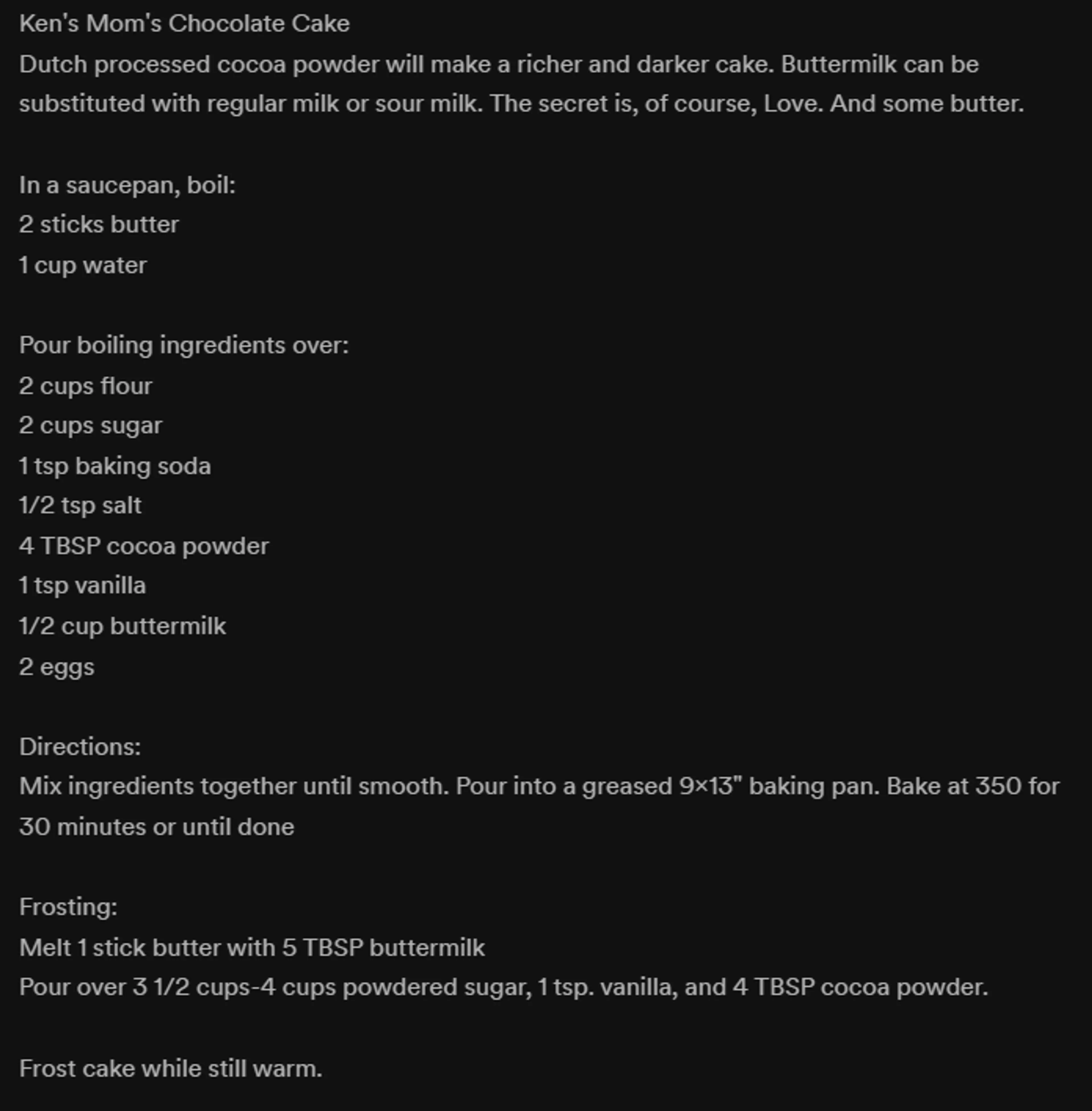 Diet Cake