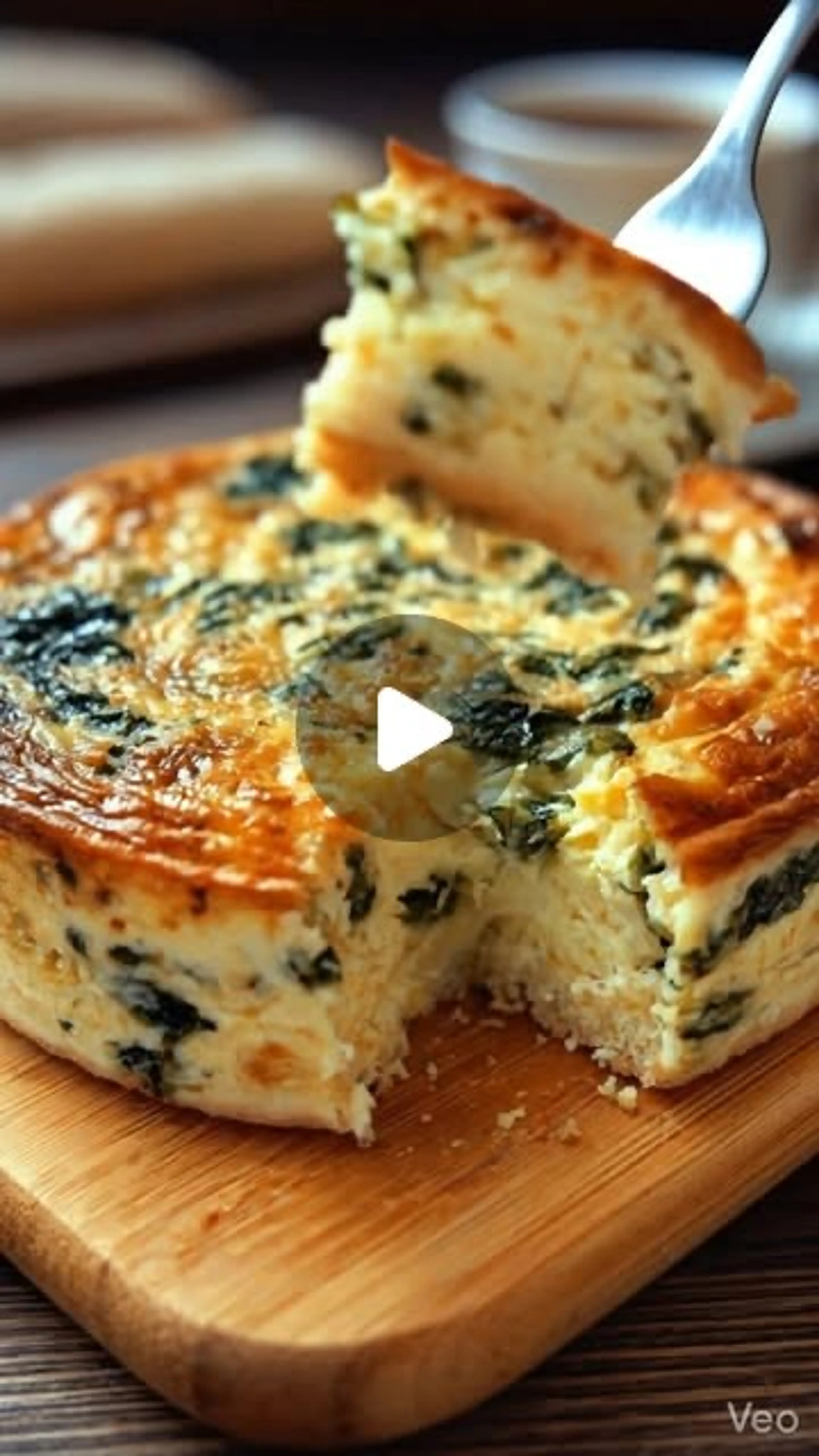Cottage Cheese & Spinach Crustless Quiche