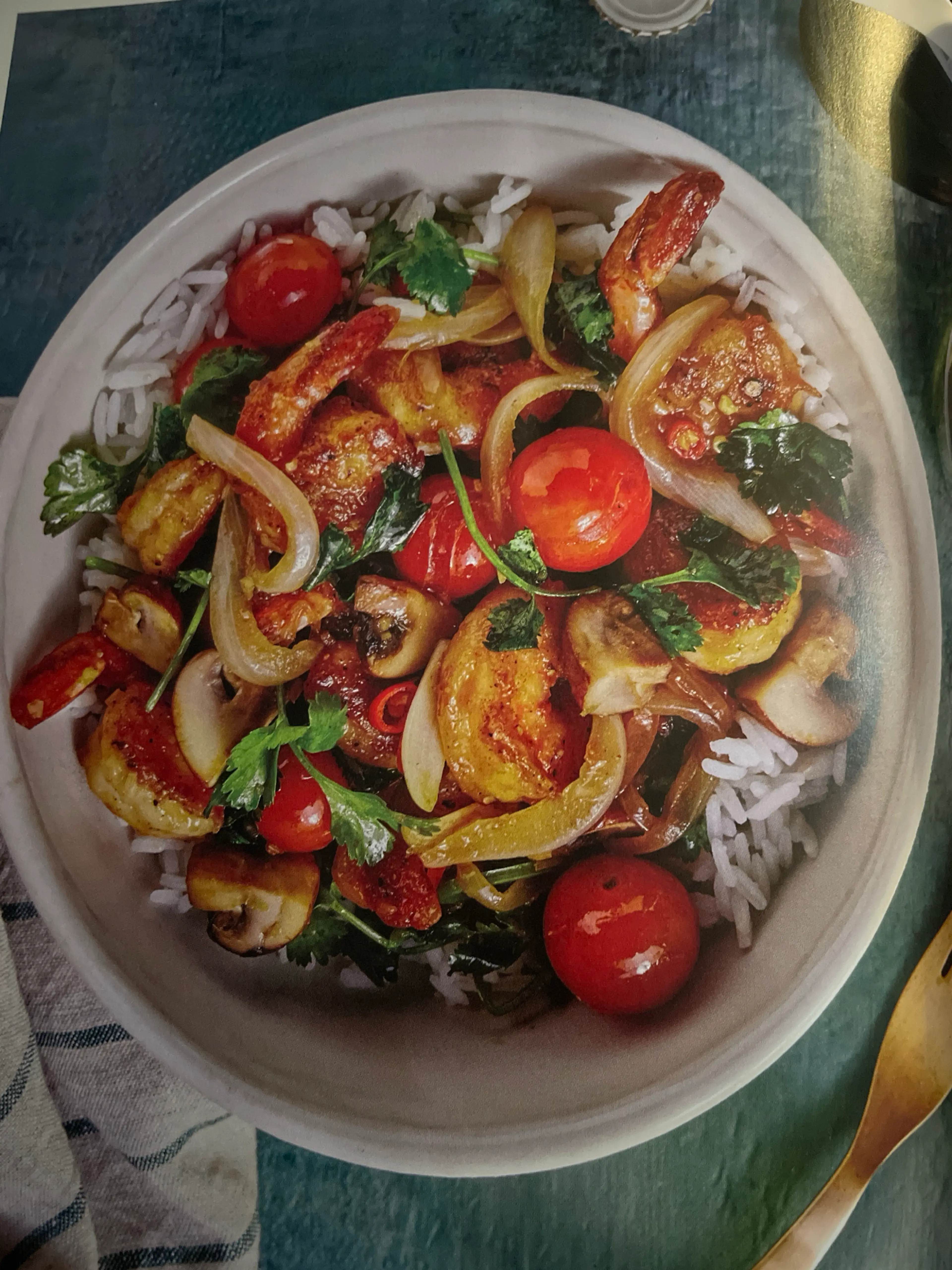 Tom Yum Inspired Shrimp Stir fry