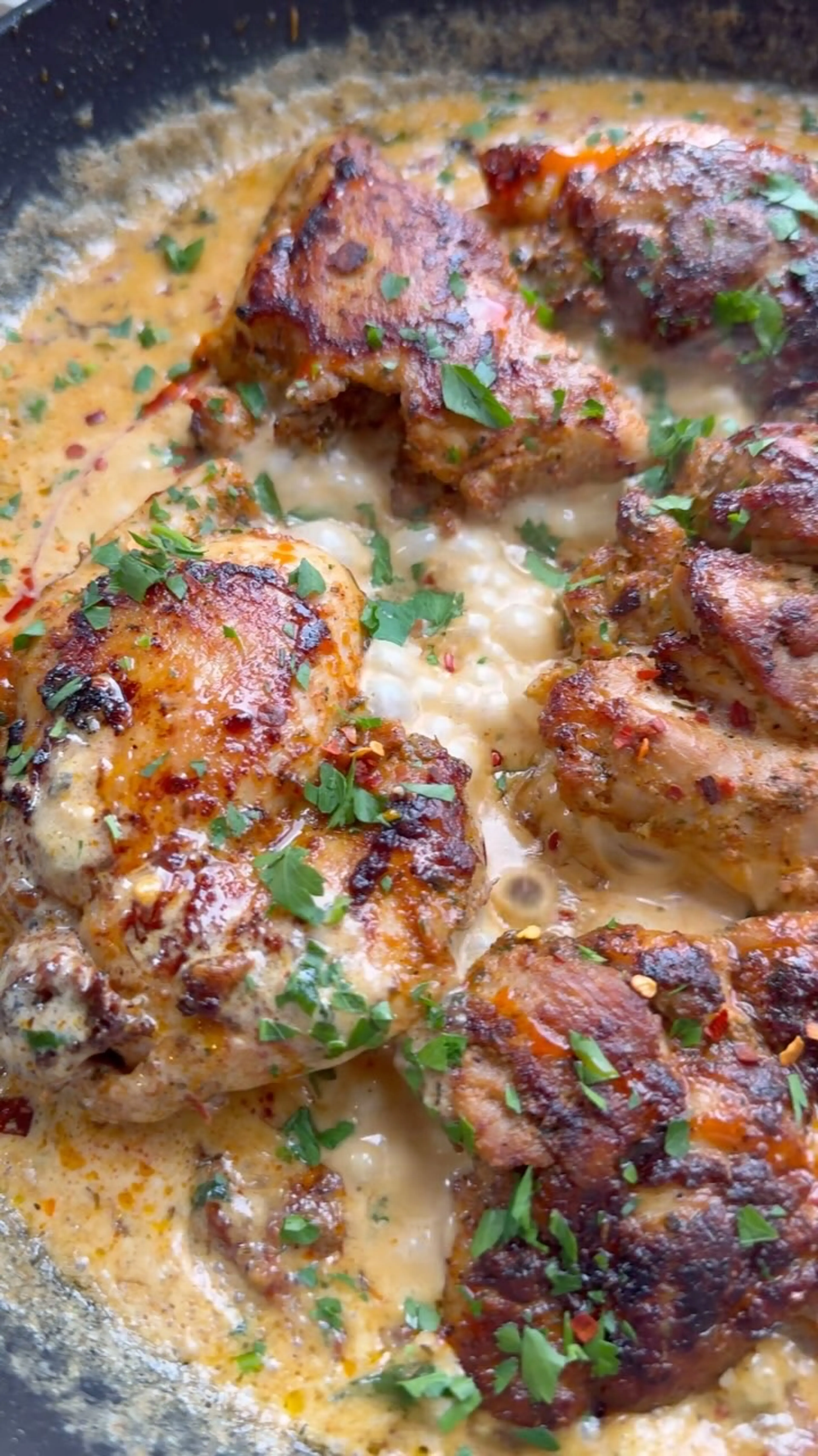 Skillet Chicken in a Sun-dried Tomato Cream Sauce