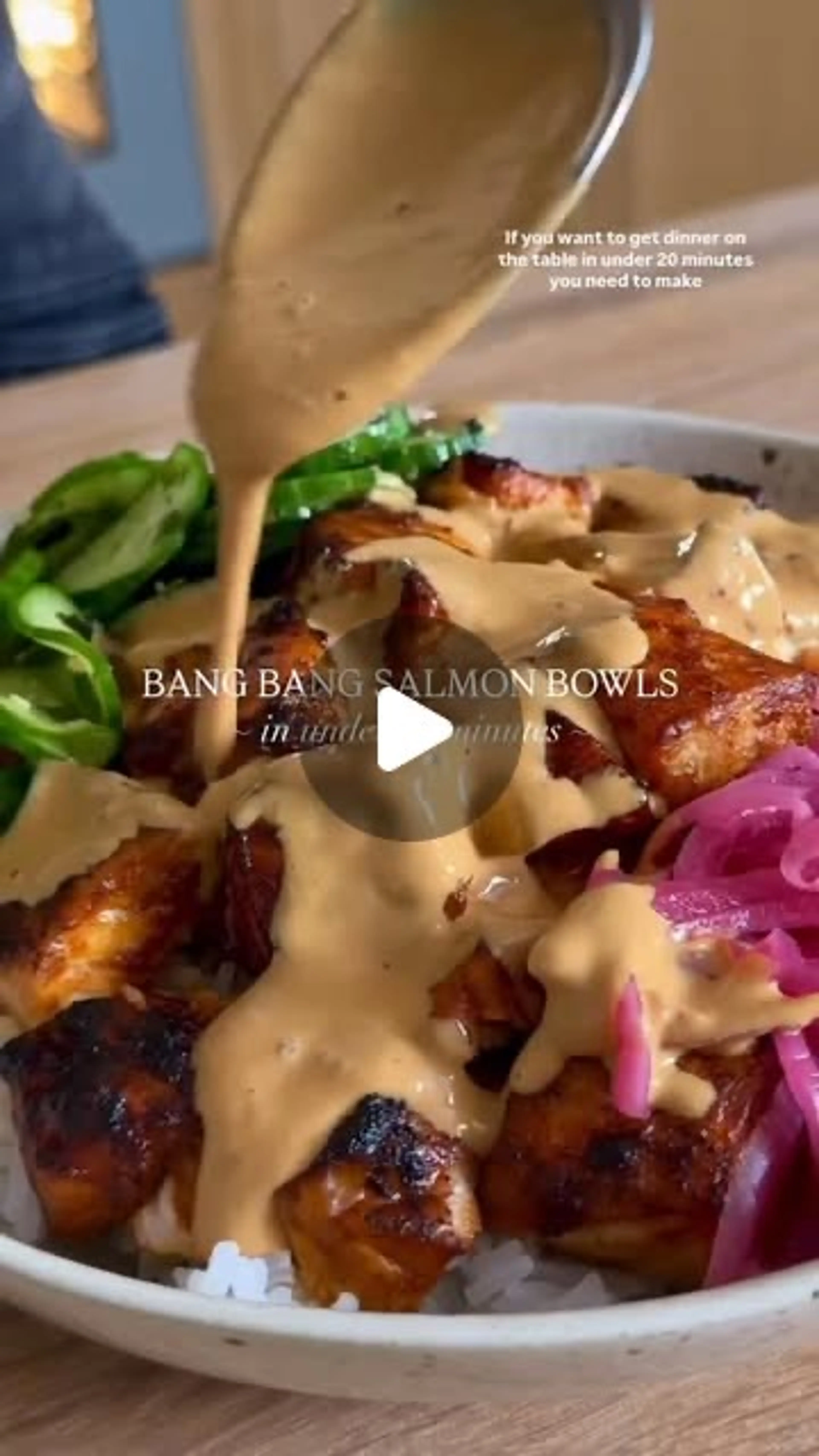 20-minute Bang Bang Salmon Bowls